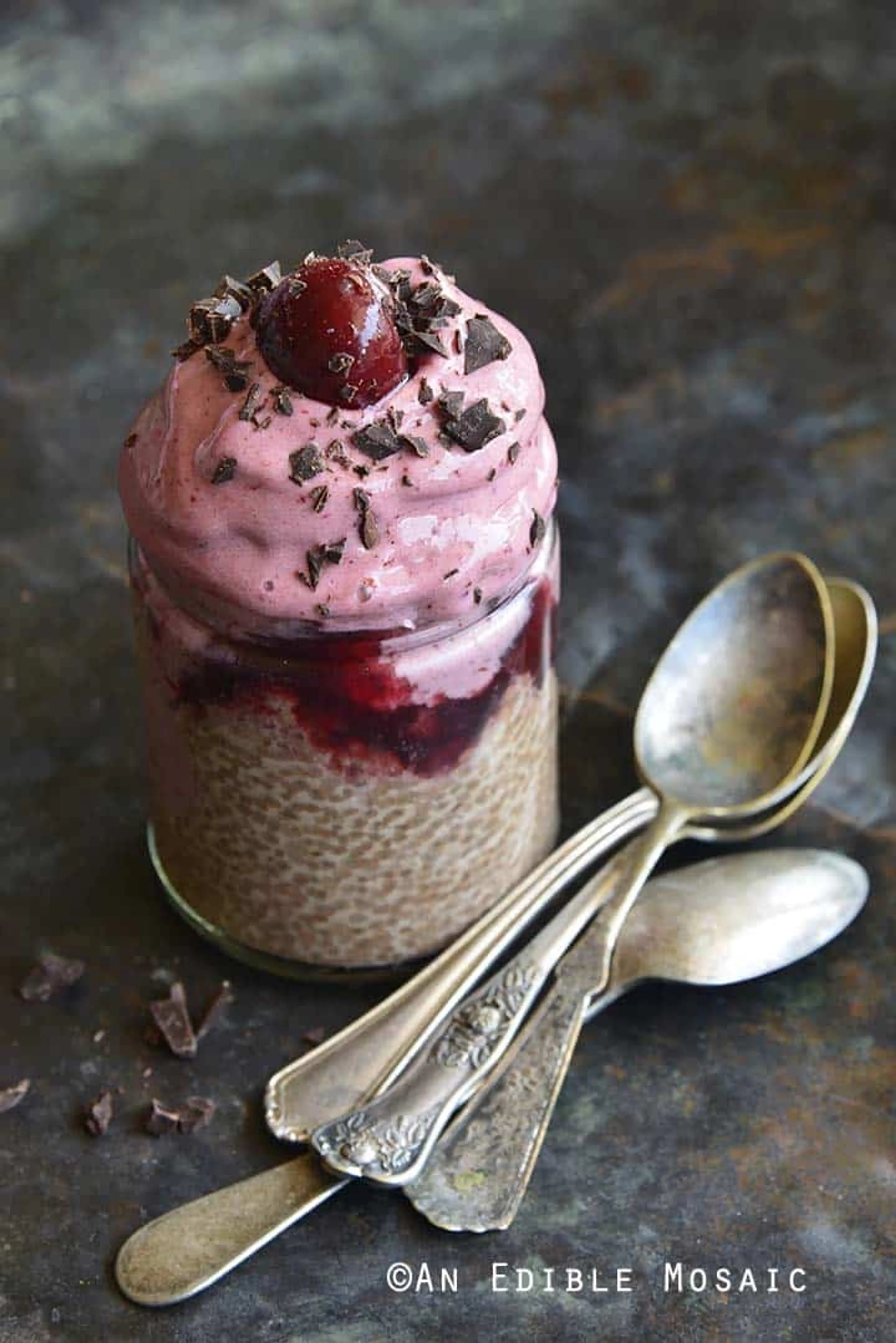 Black Forest Chia Pudding Nice Cream Recipe (Healthy Banana
