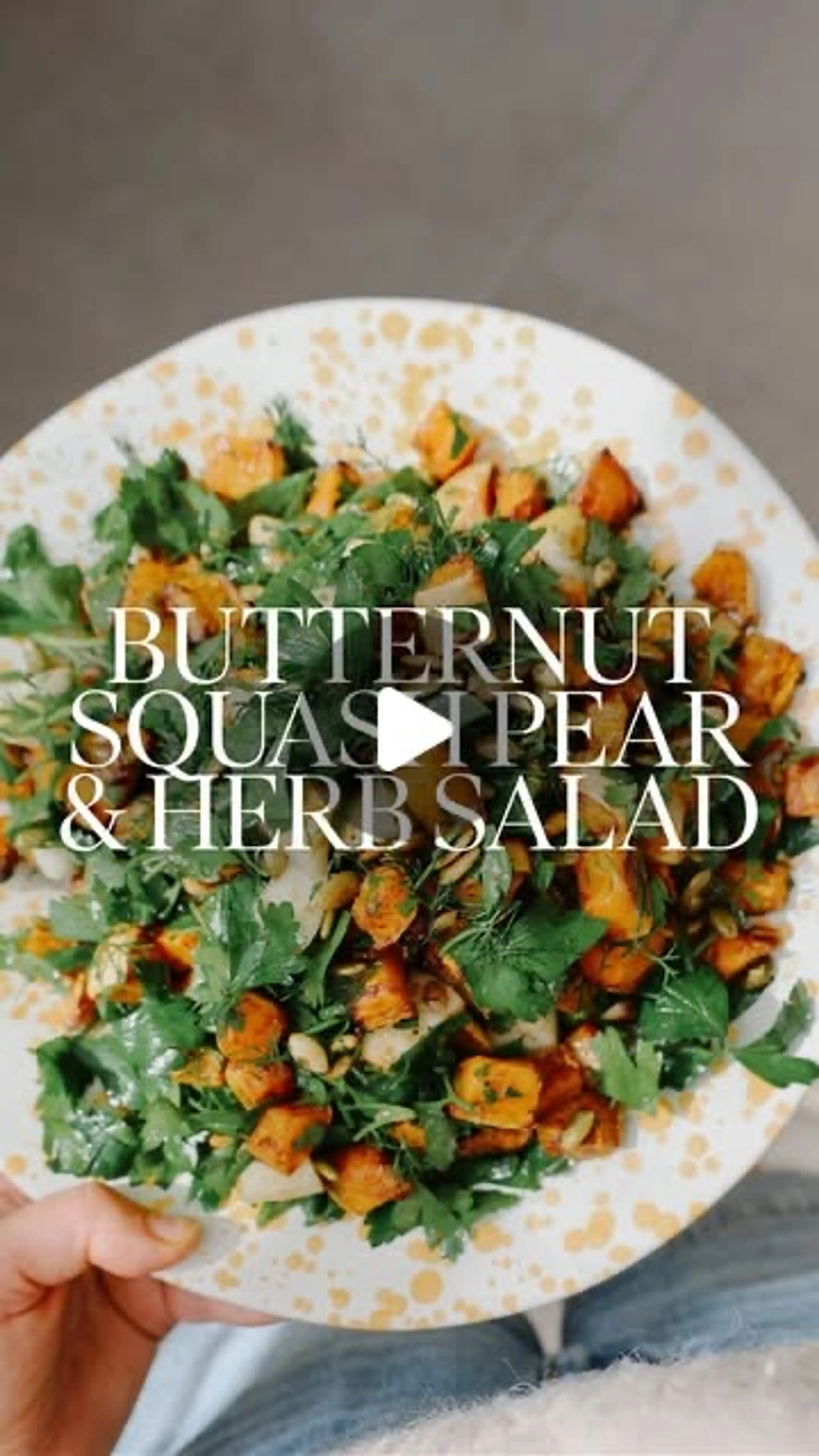 Butternut Squash Pear & Herb Salad