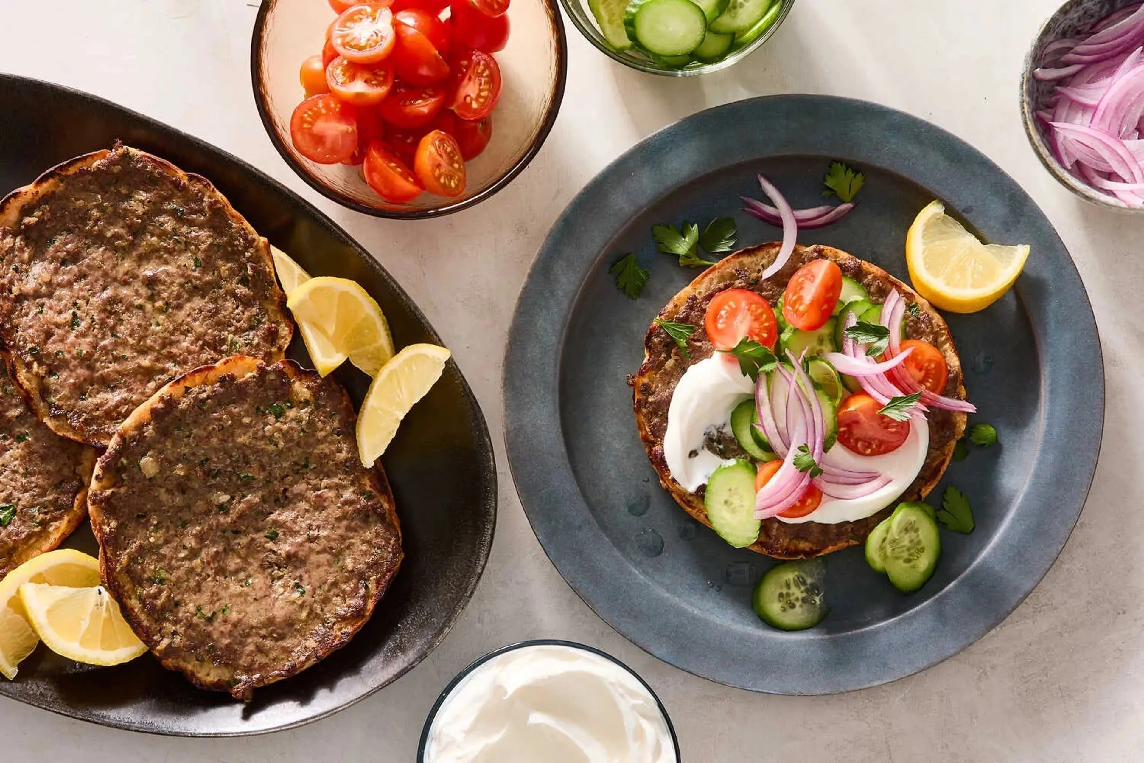 Sheet Pan Charred Meat Pita zaynab Issa