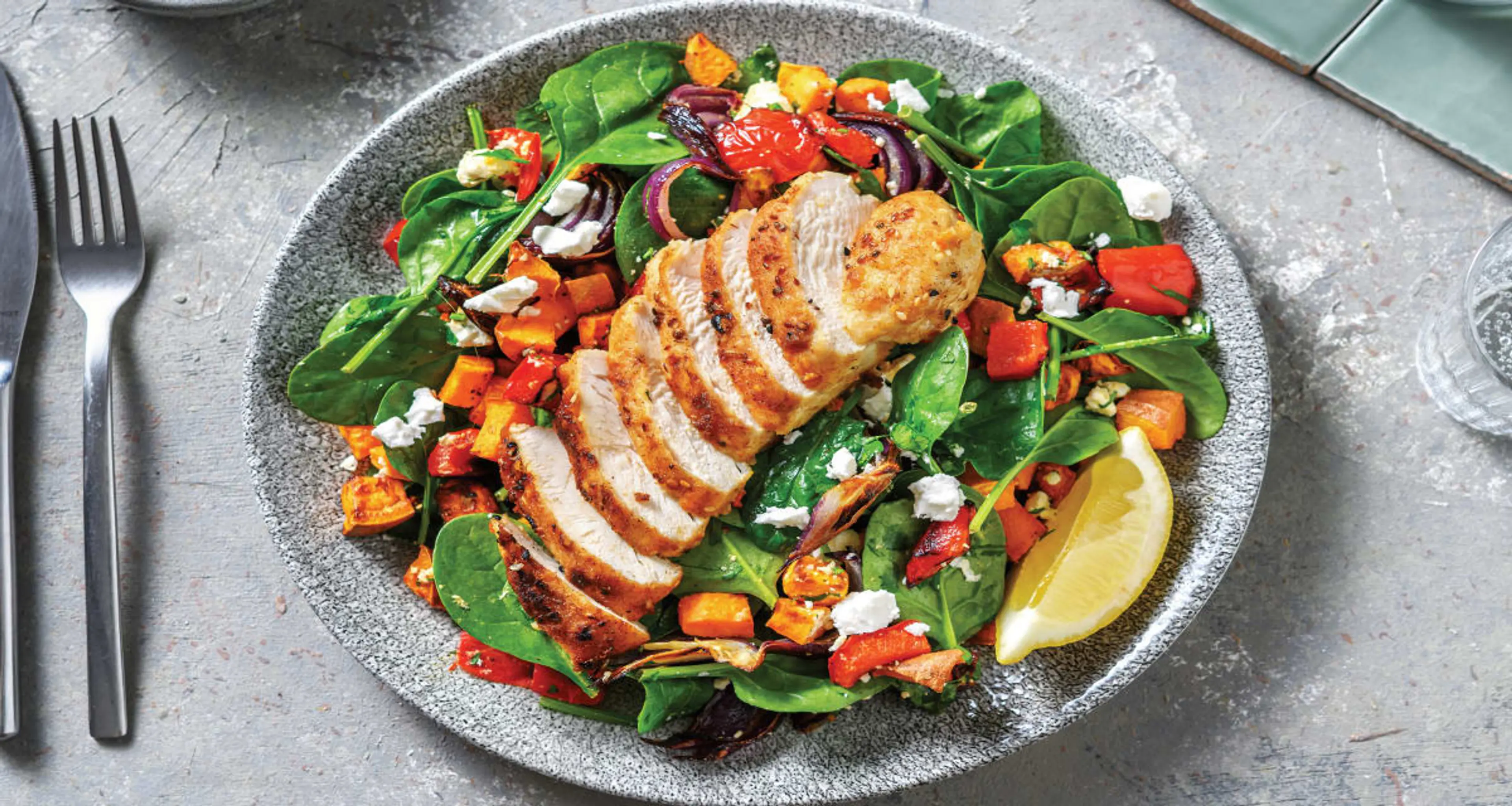 Dukkah Chicken & Roast Vegetable Medley