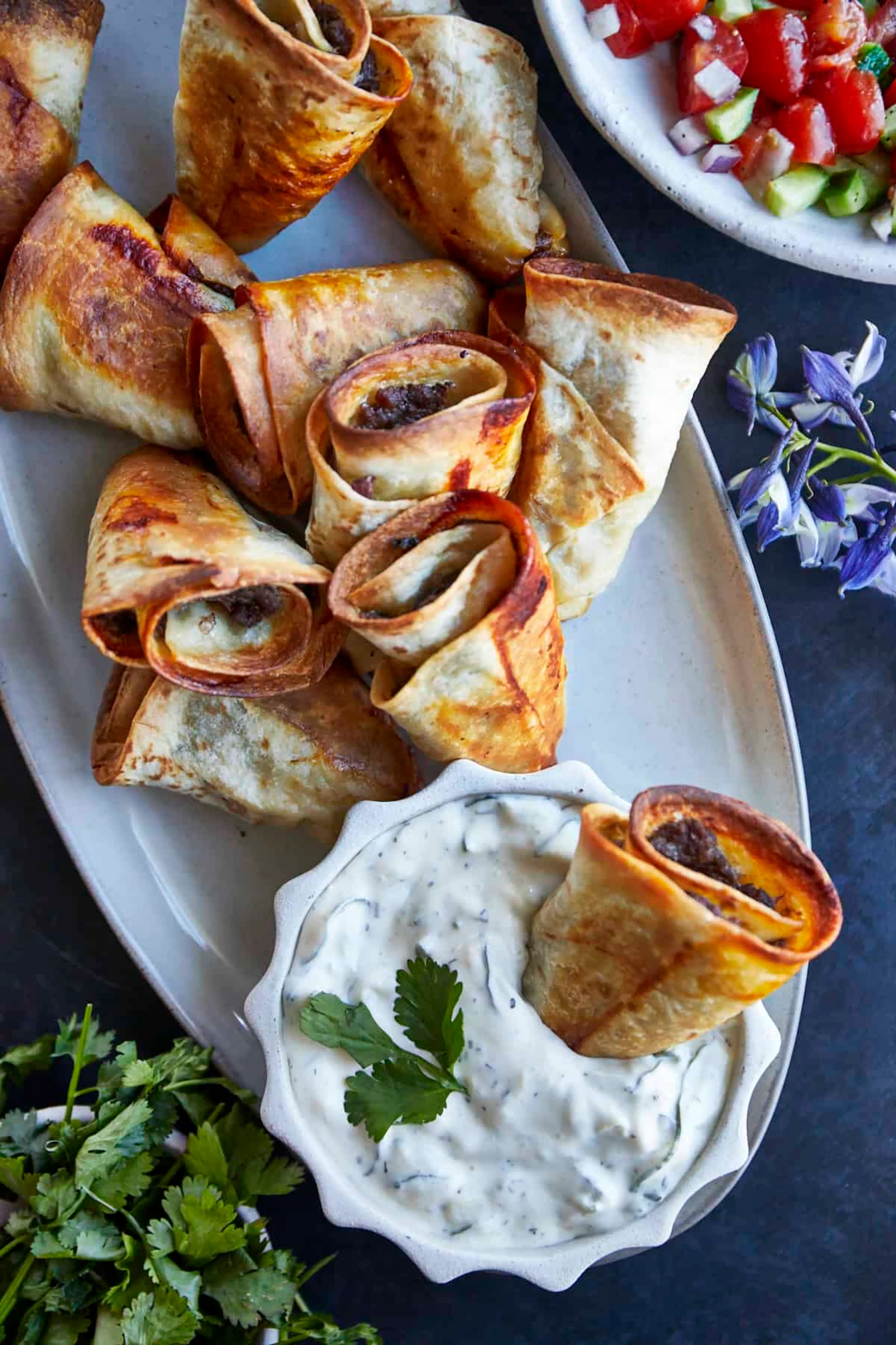 Ground Beef Rolls with Tortillas