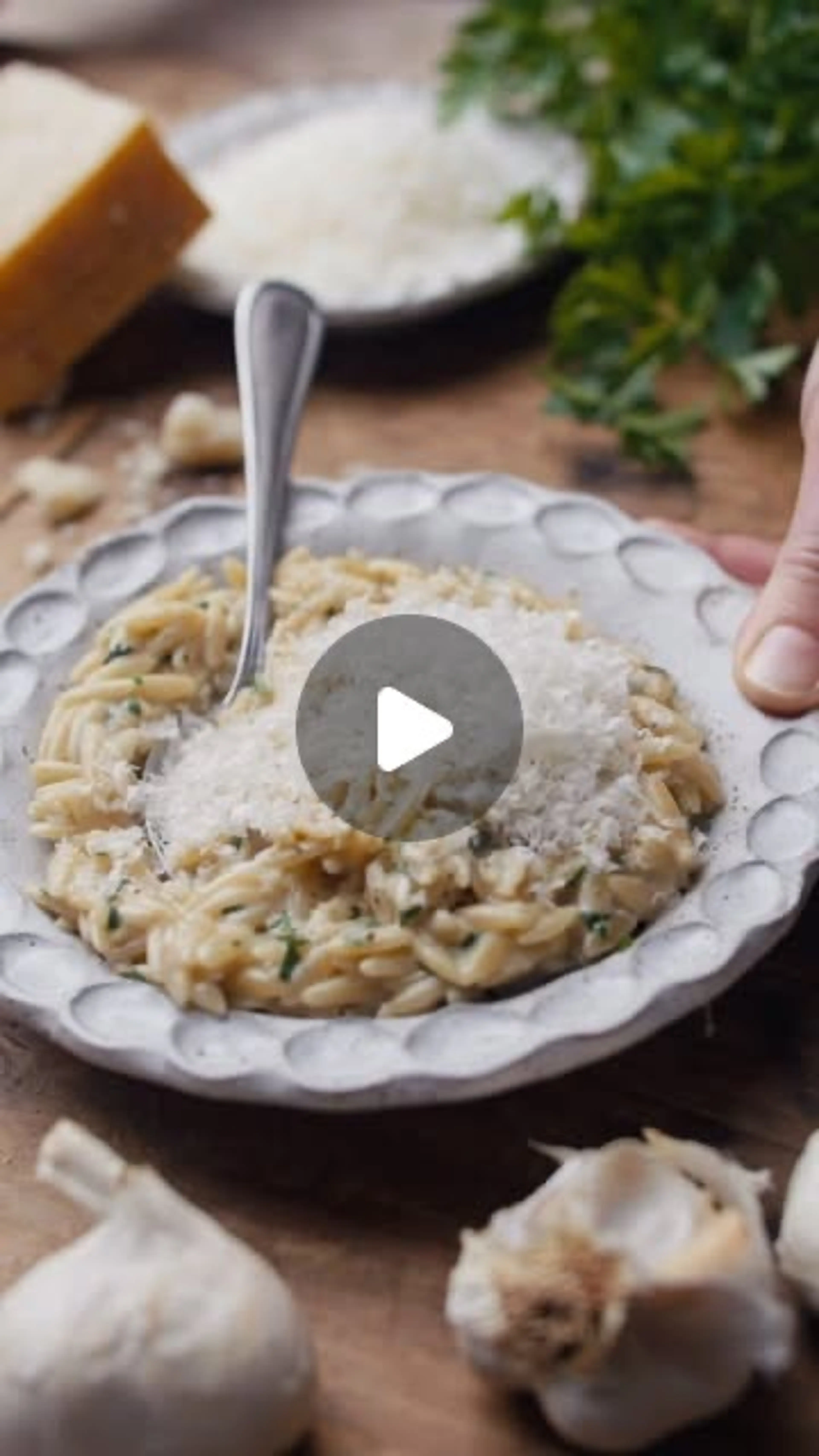 Risoni Cremoso All’aglio E Parmigiano