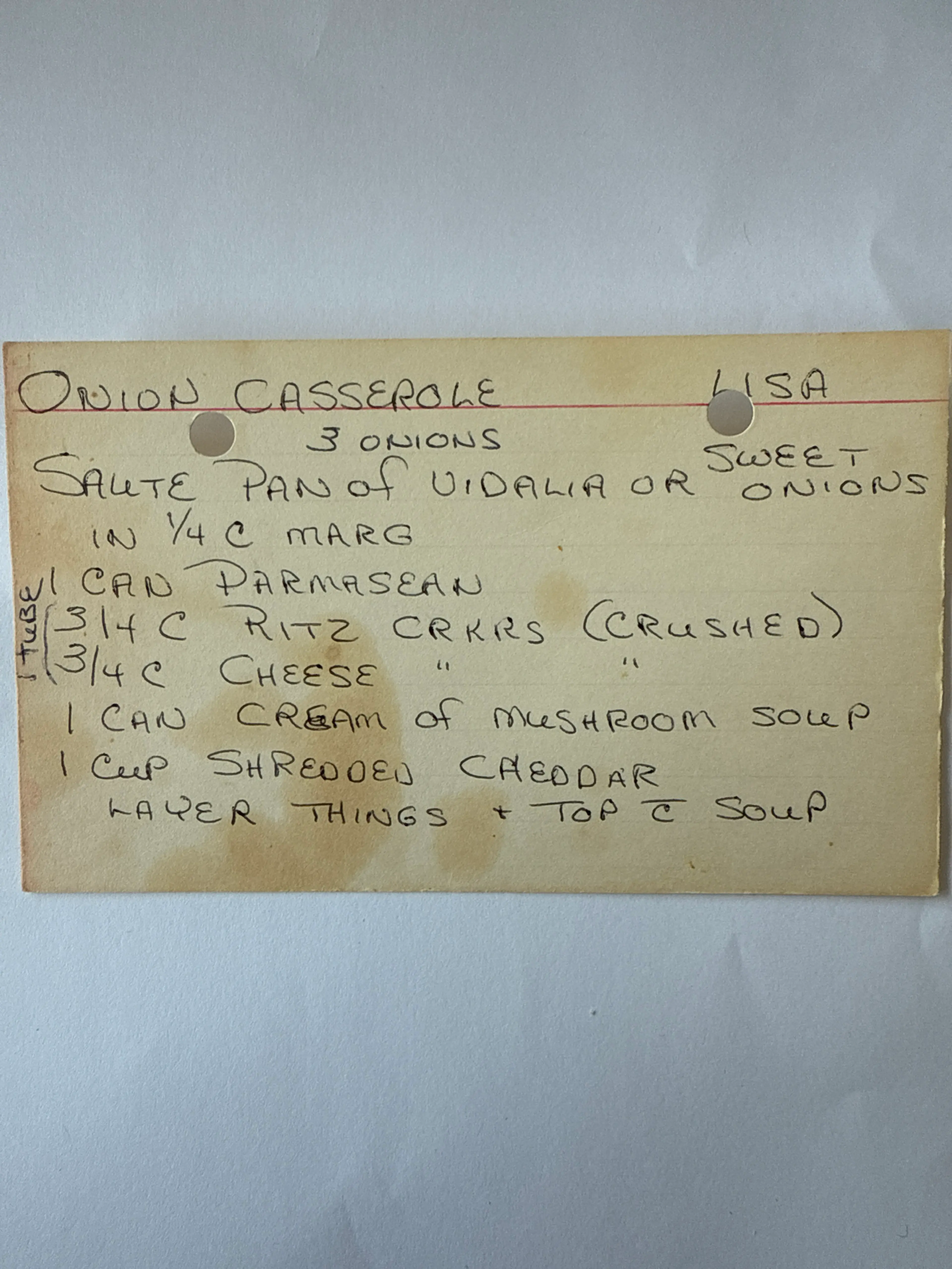 Onion Casserole (Lisa)
