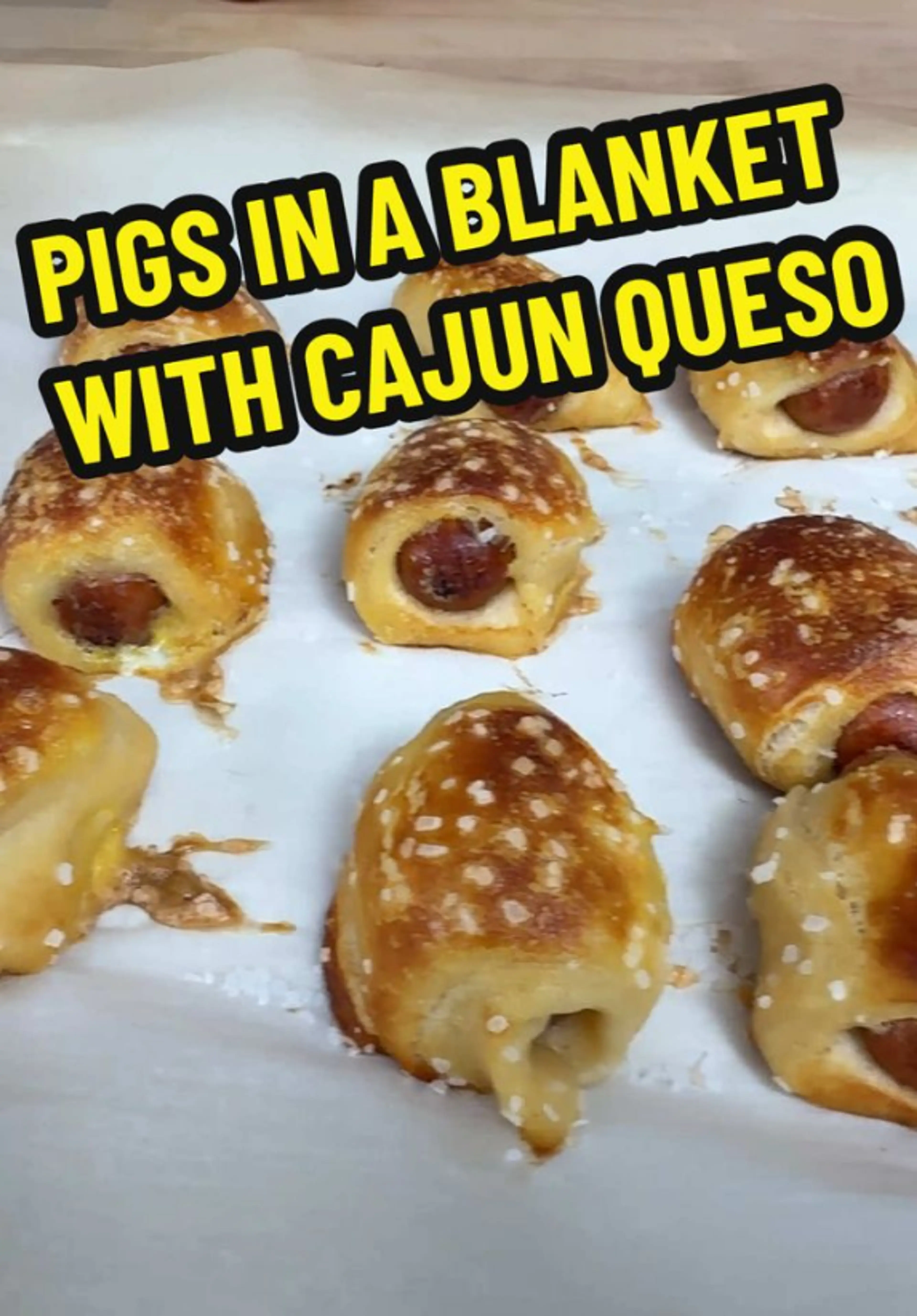 Pretzel Pigs In A Blanket With Queso