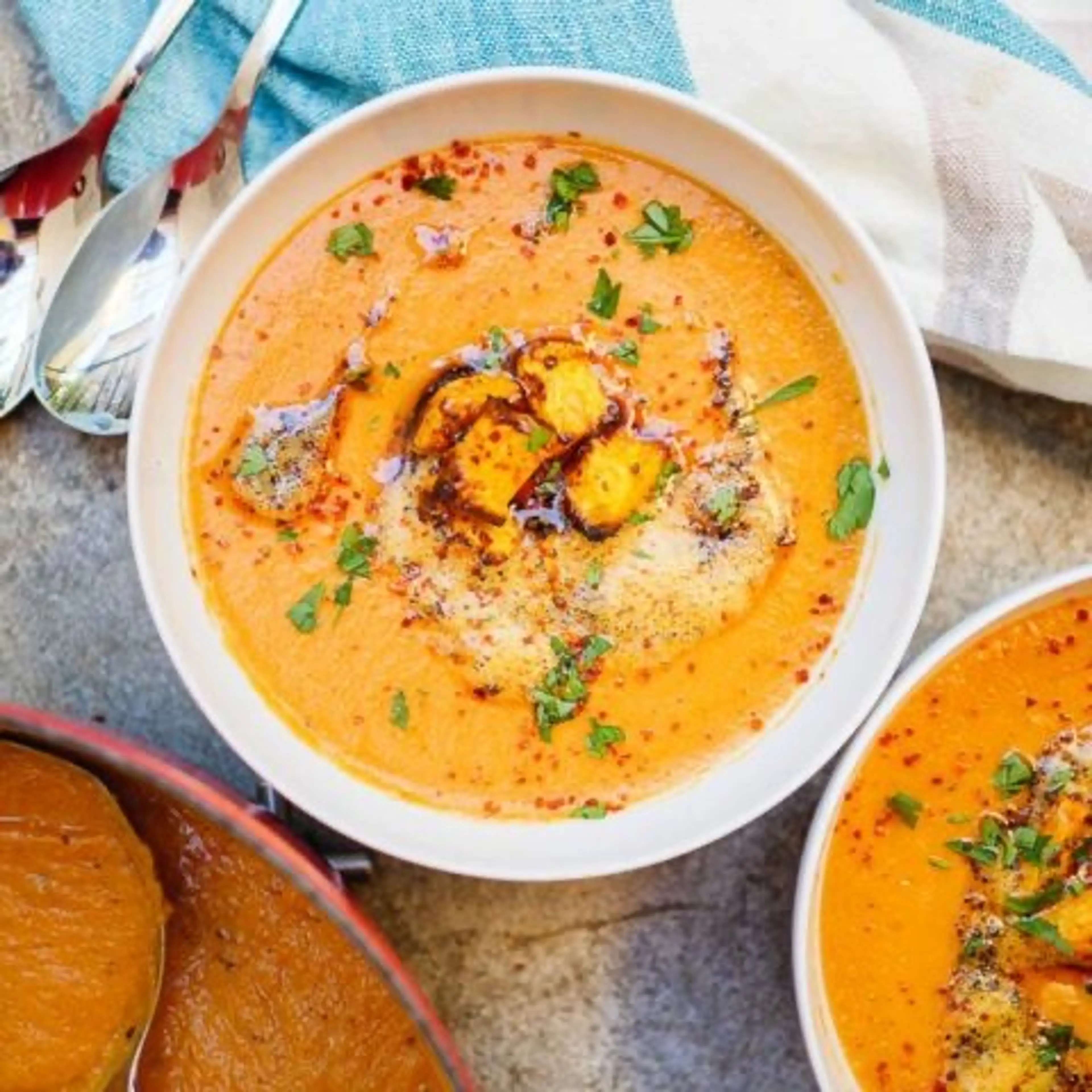 Lentil & pumpkin soup