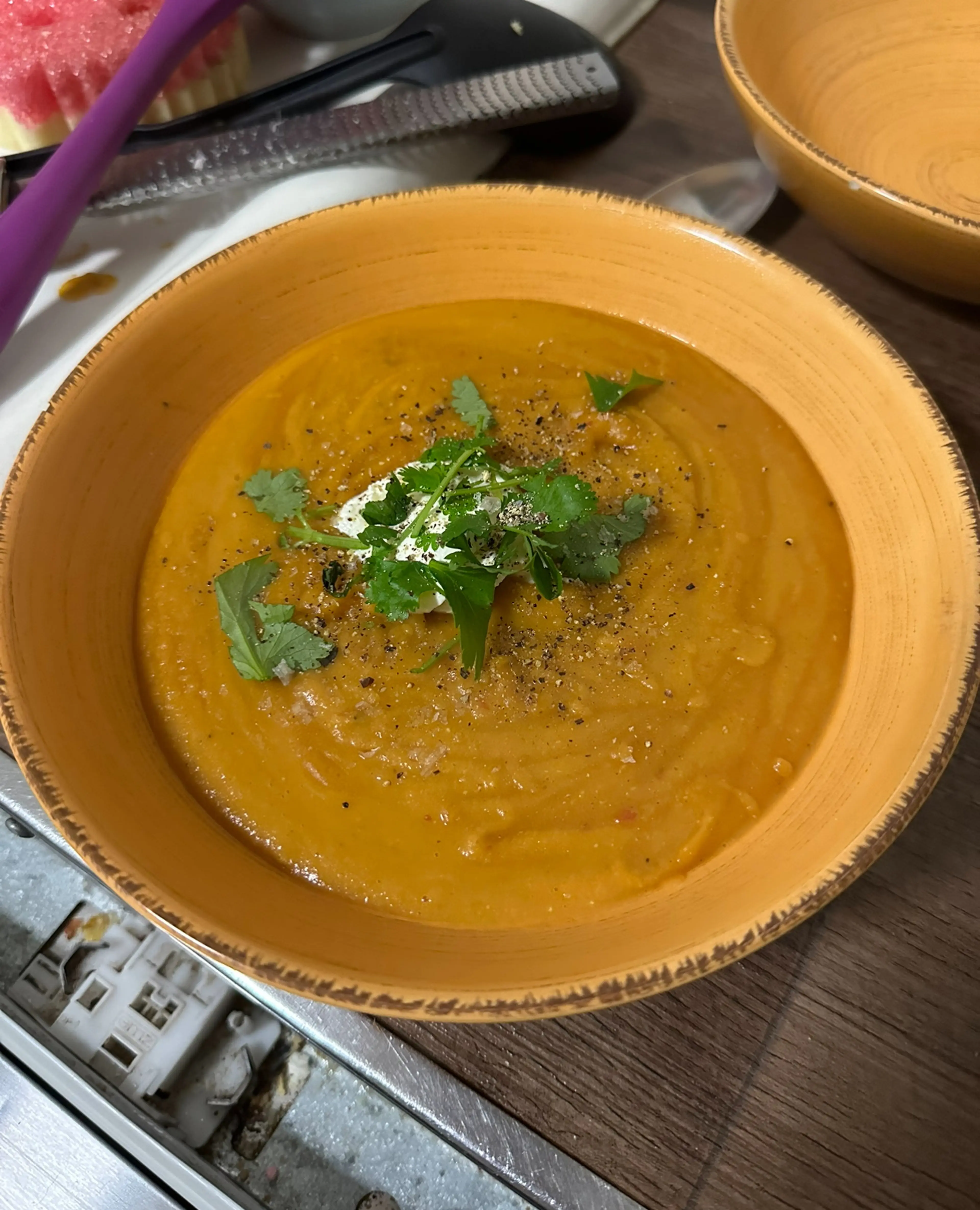 Lentil & pumpkin soup