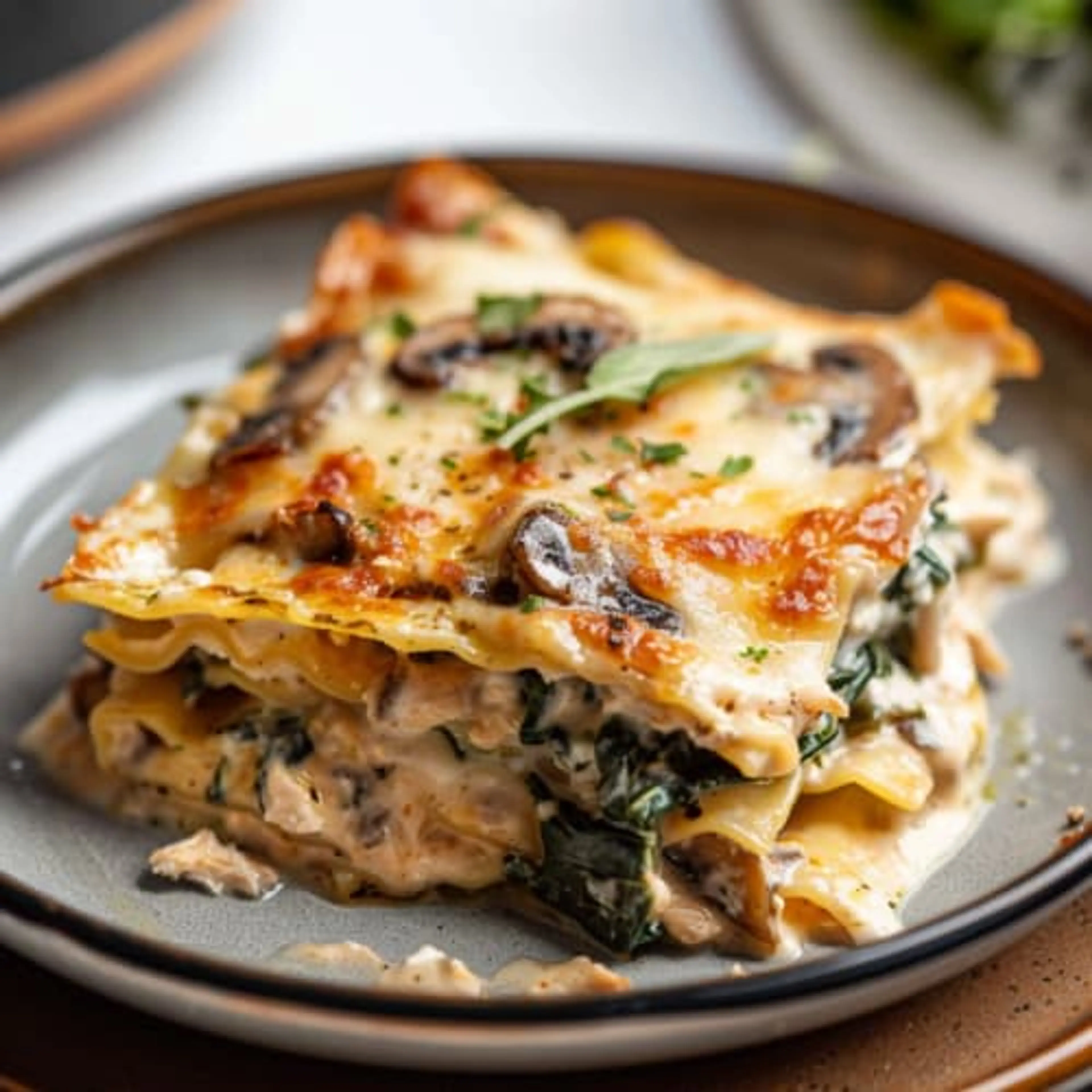 Mushroom And Spinach Lasagna Recipe