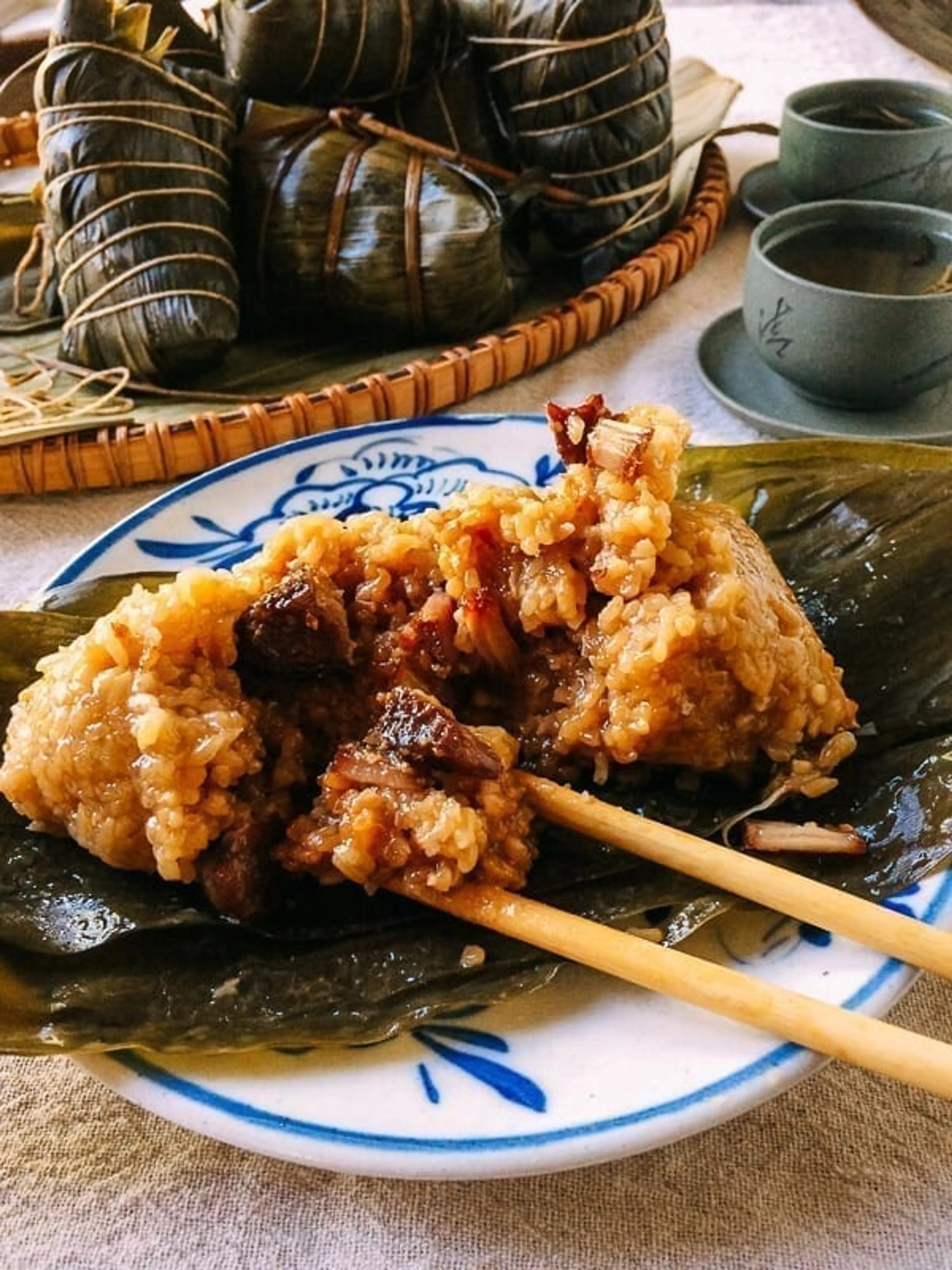 Shanghai Style Pork Zongzi (Sticky Rice Dumplings)