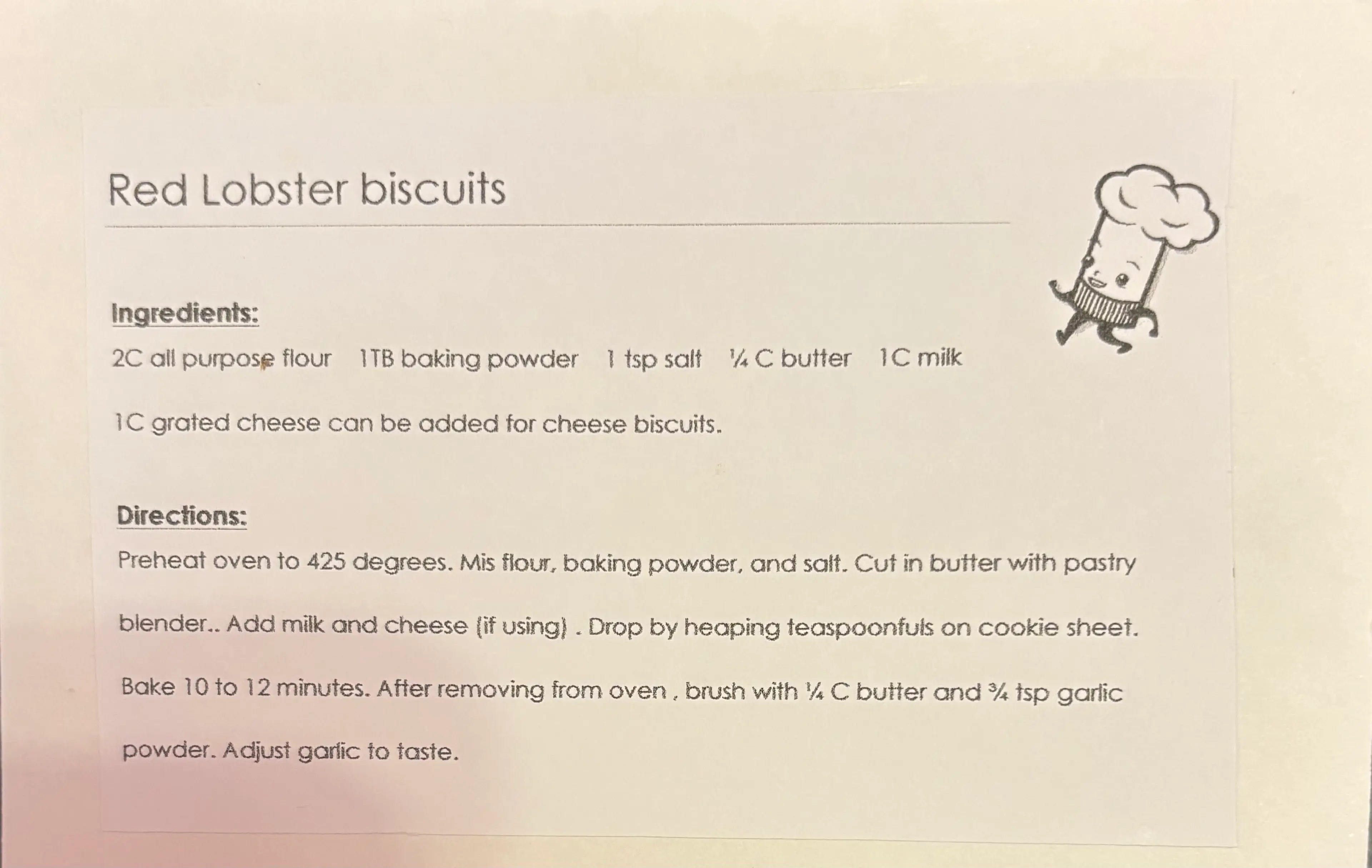 Red Lobster Biscuits