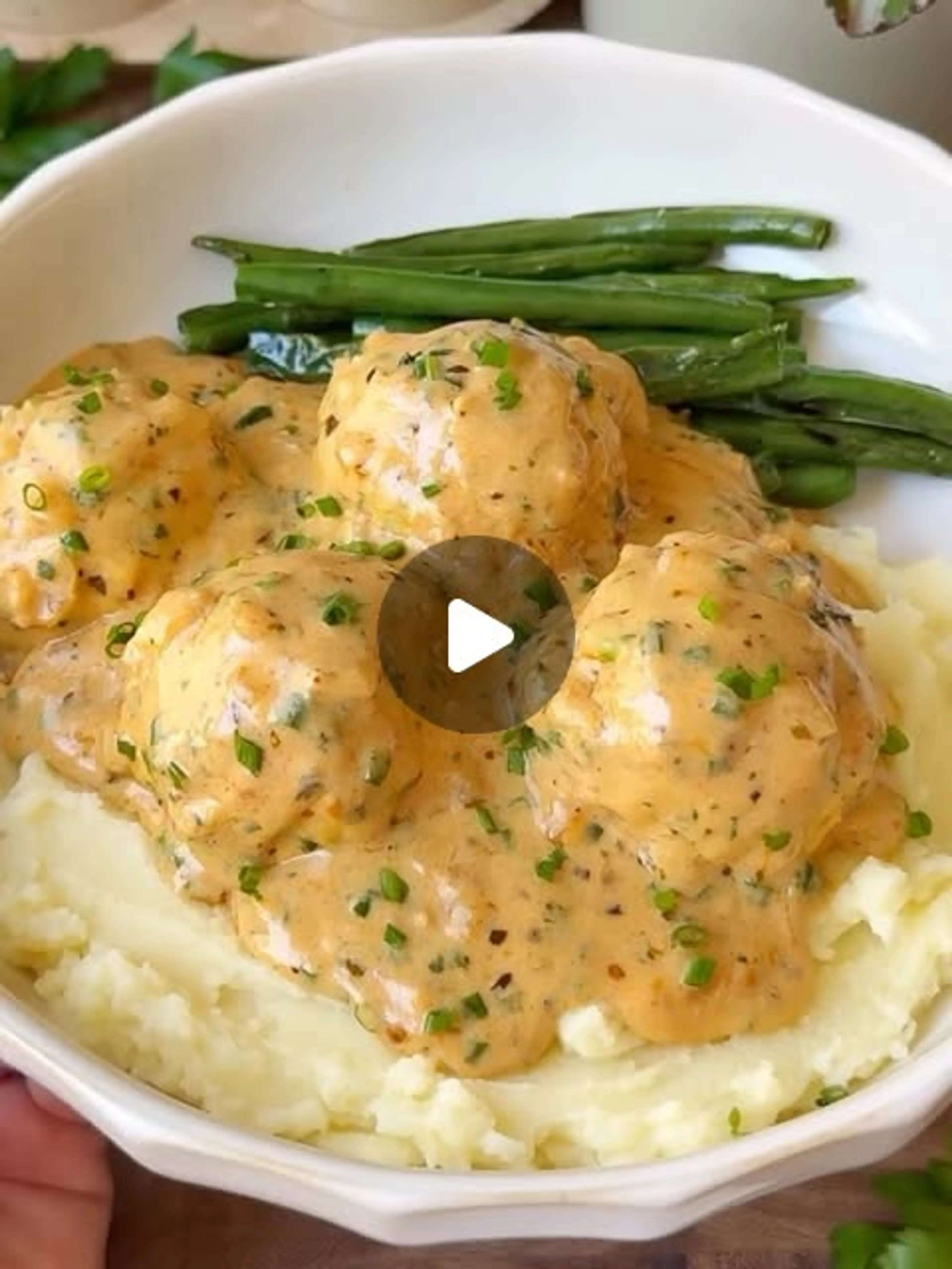 Creamy Garlic Parmesan Chicken Meatballs