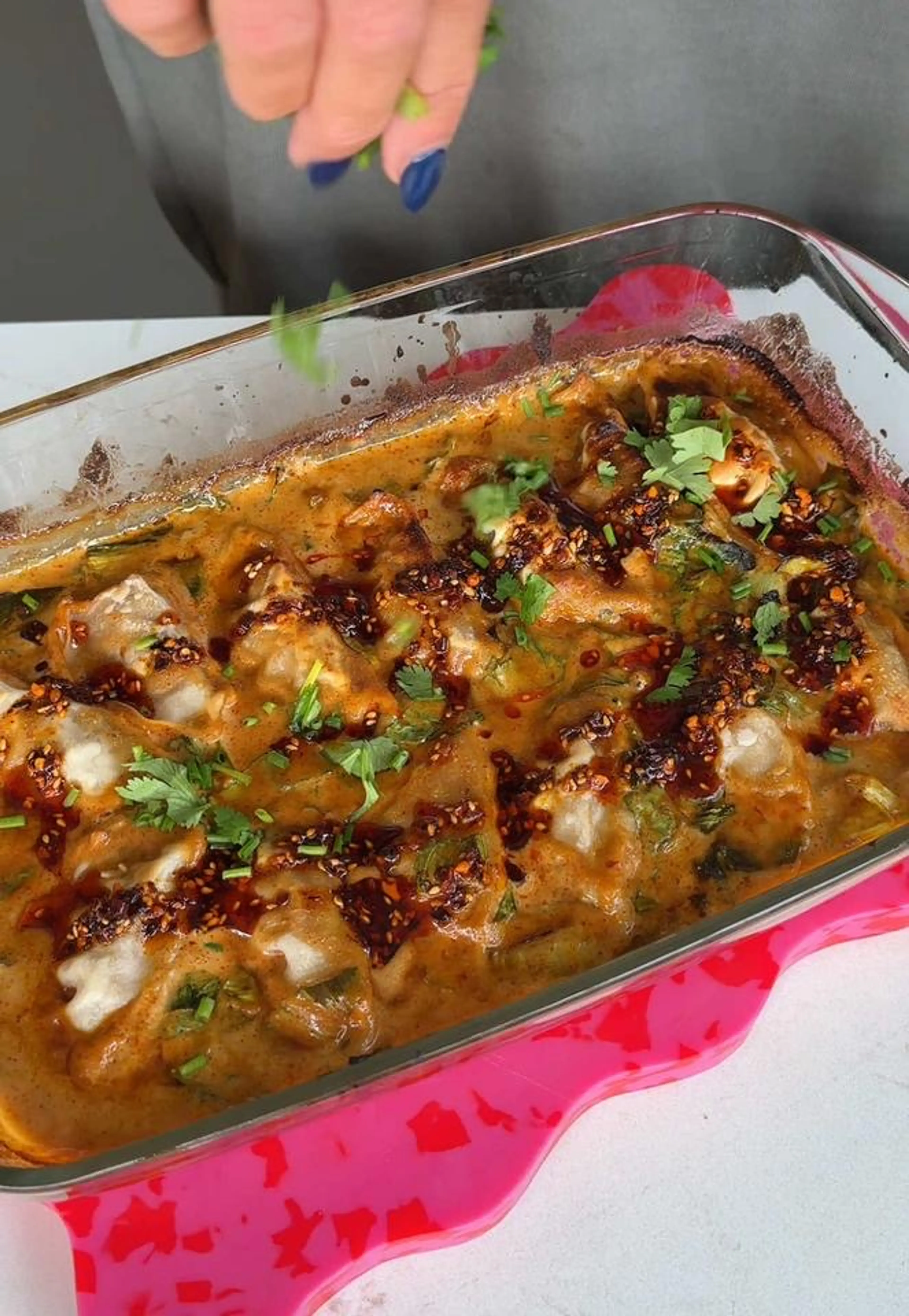 One Pan Red Curry Dumplings in 20 Mins