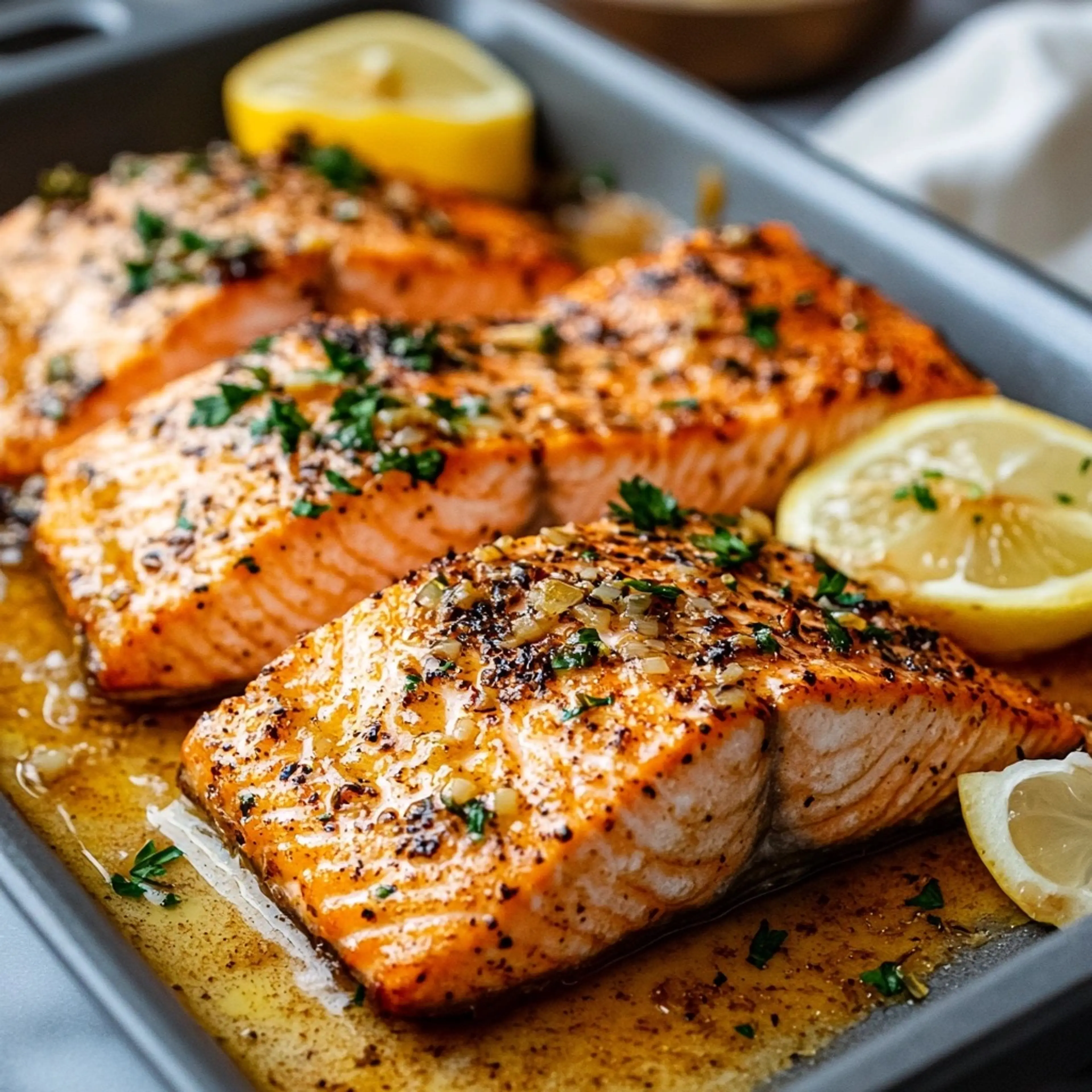 Garlic Butter Baked Salmon