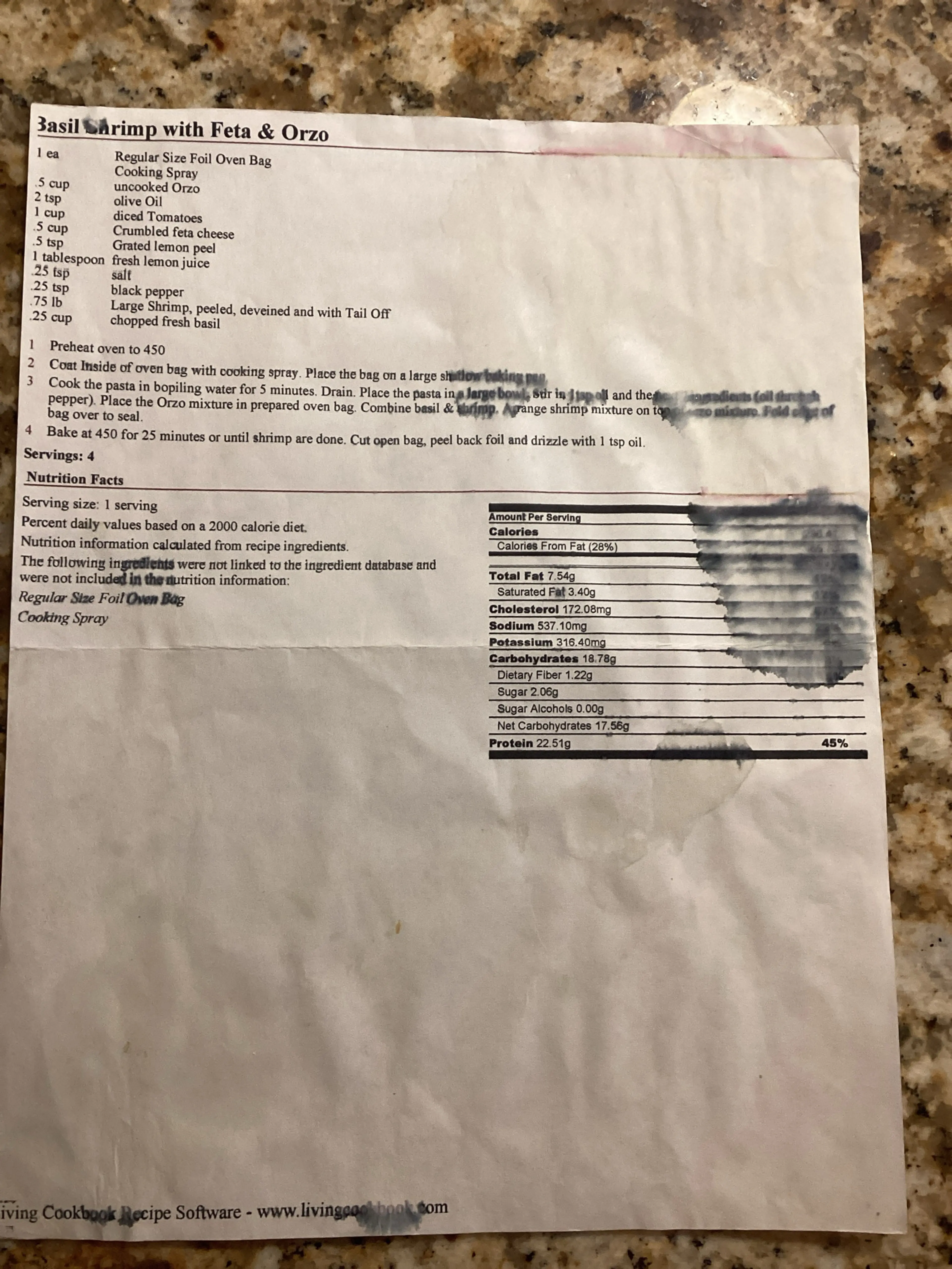 Basil Shrimp with Feta & Orzo