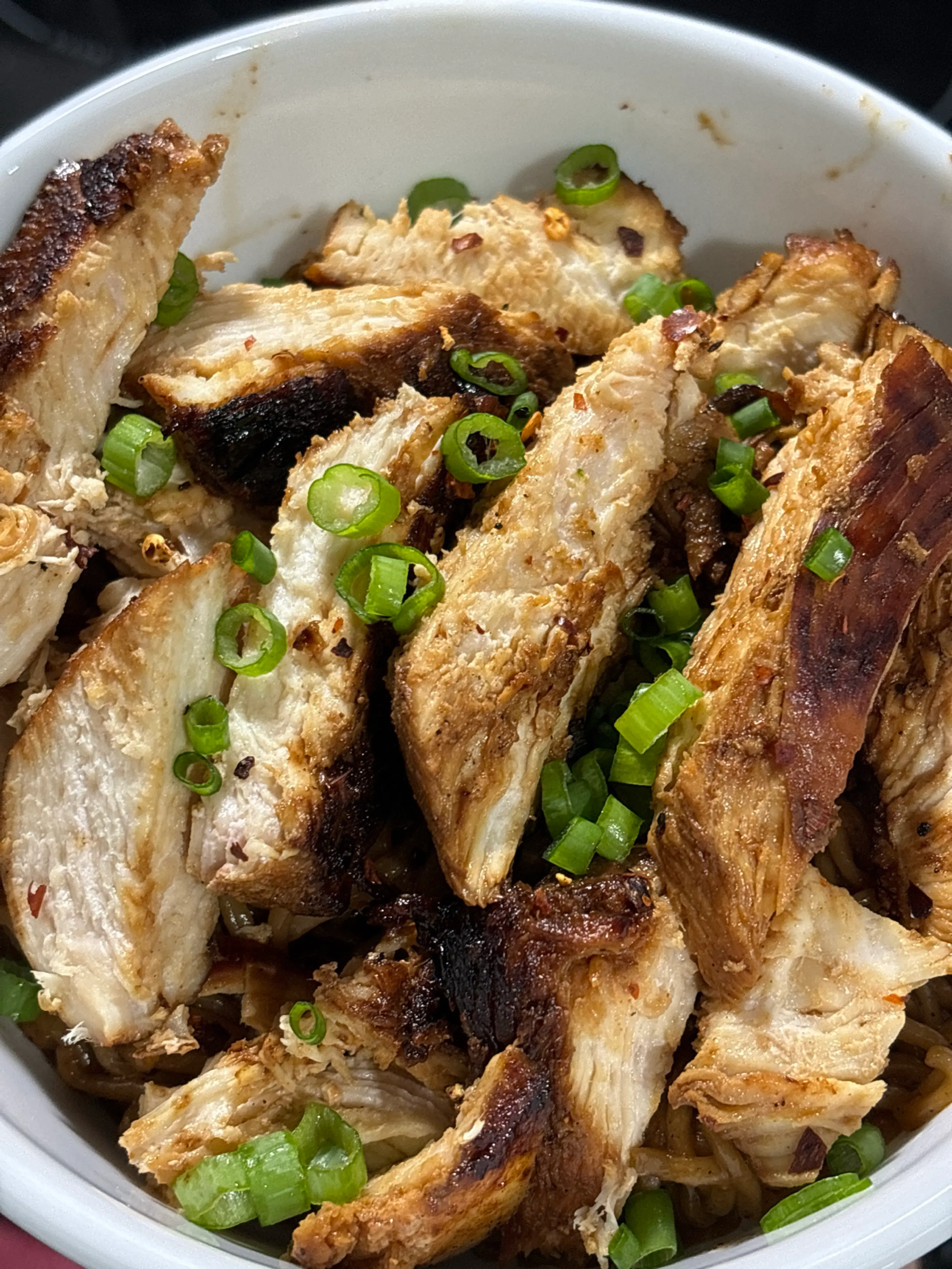 Spicy Chicken And Ramen Noodles