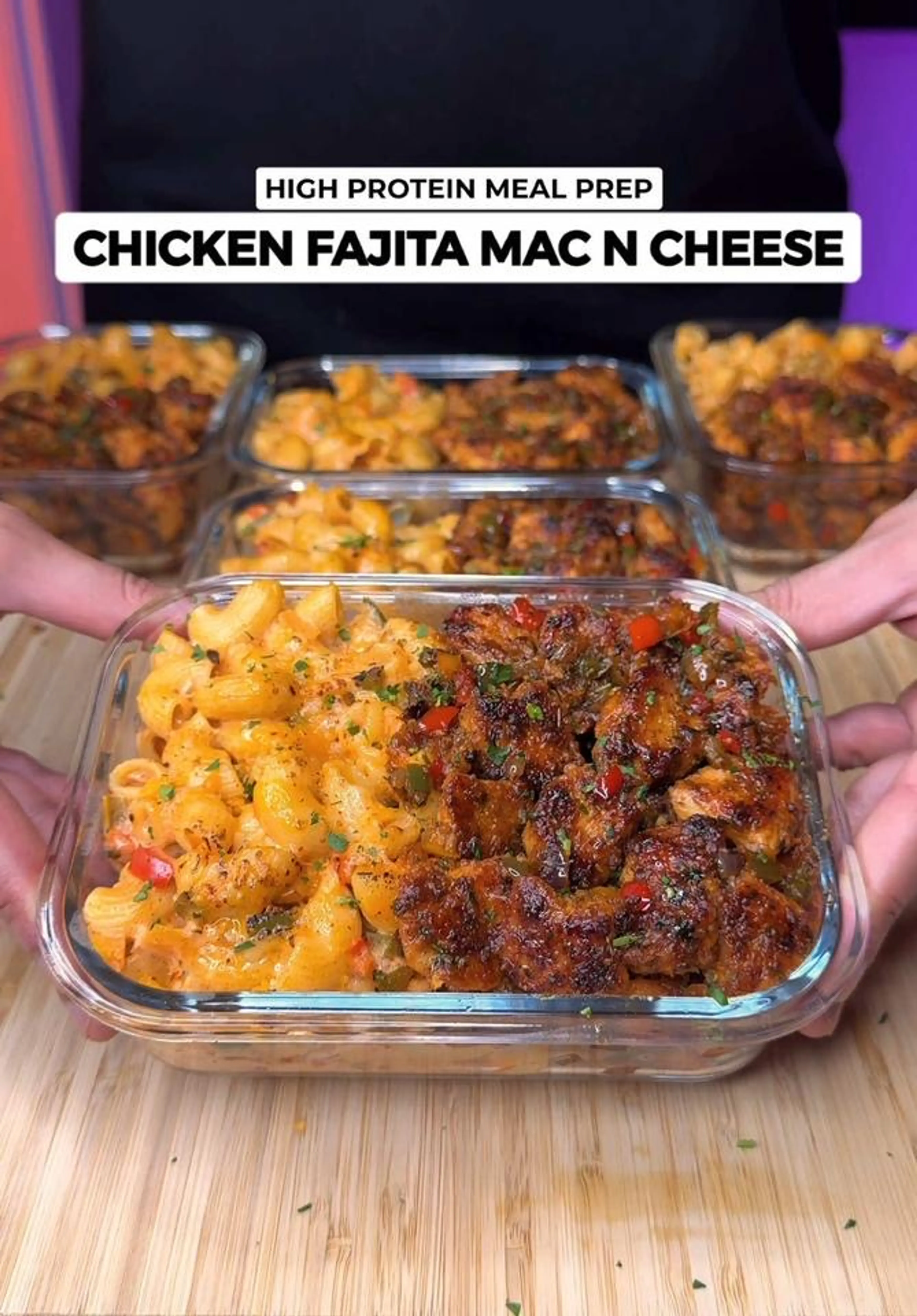 High Protein Chicken Fajita Mac N Cheese