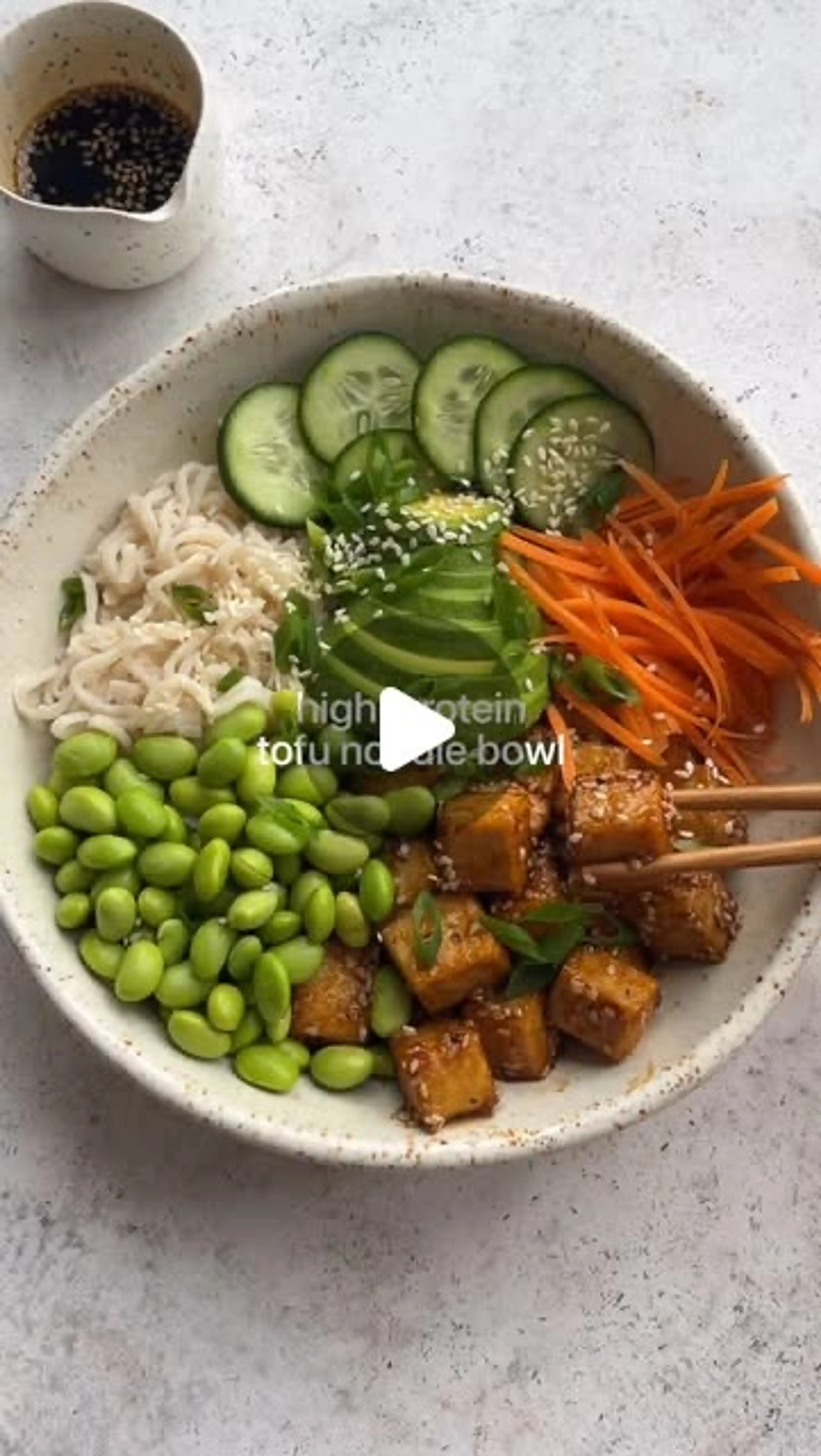 High Protein Tofu Noodle Bowl