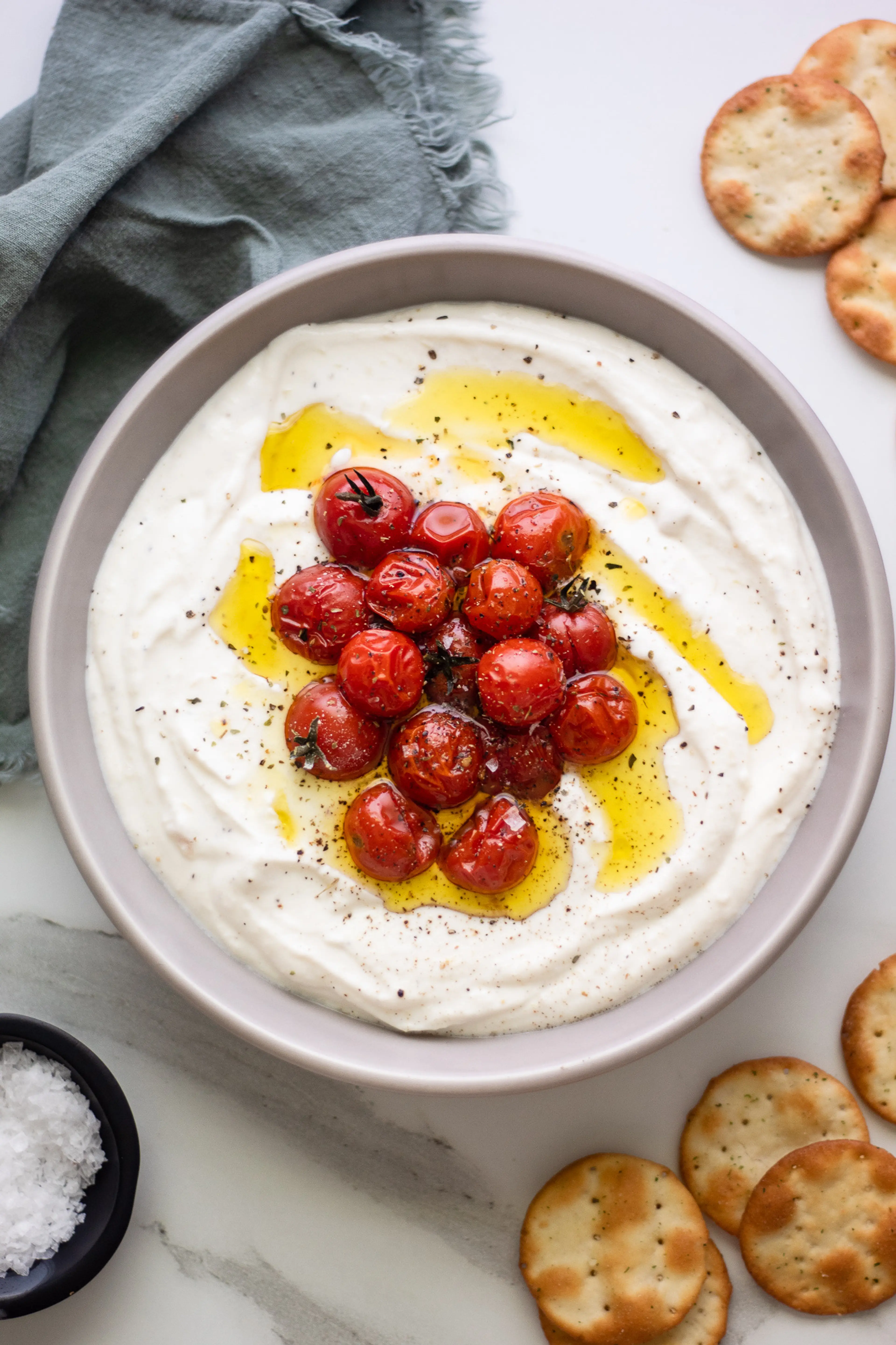 Roasted Garlic Whipped Ricotta (with Smoked Salmon)