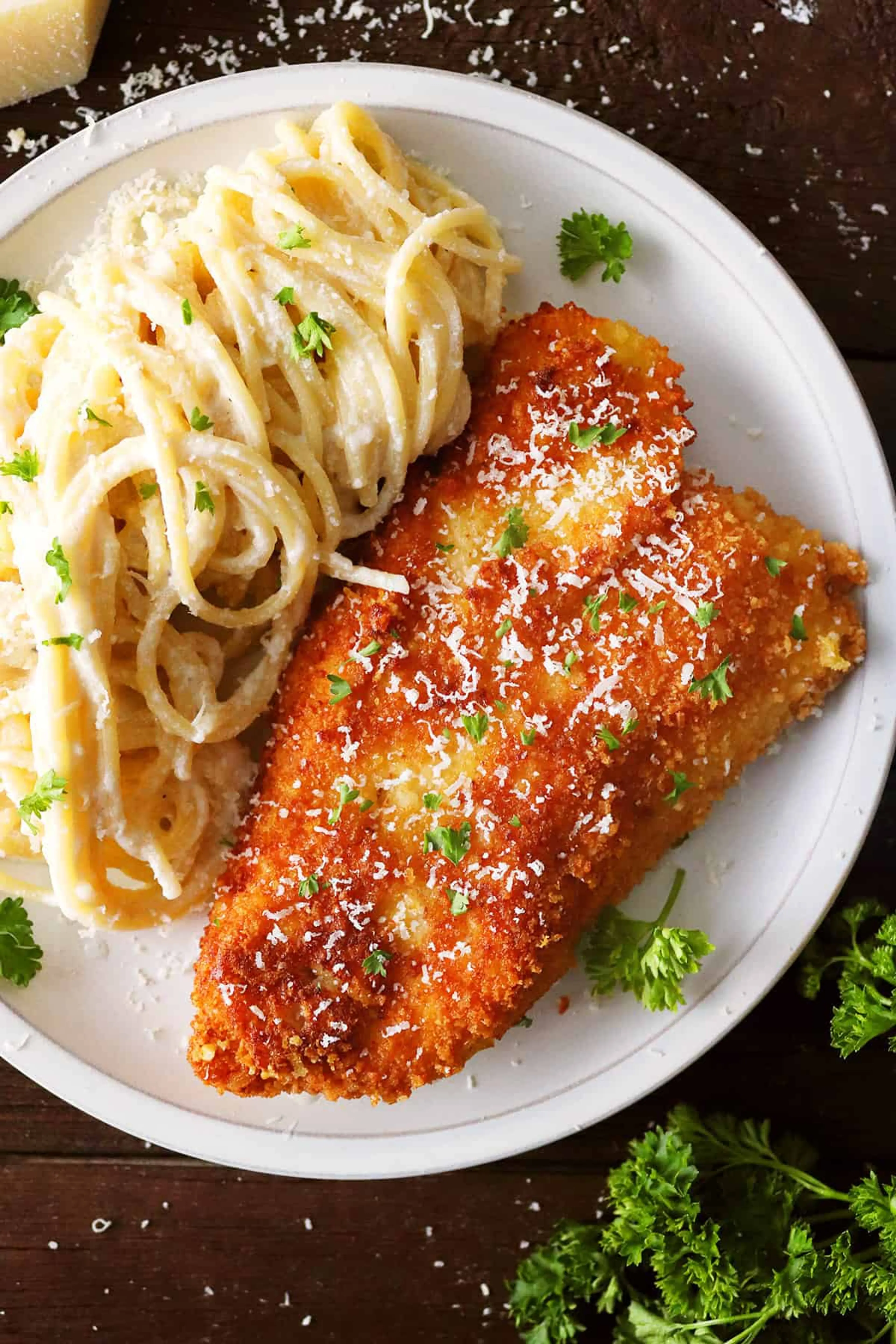 Pan-Seared or Oven Baked Parmesan Crusted Chicken