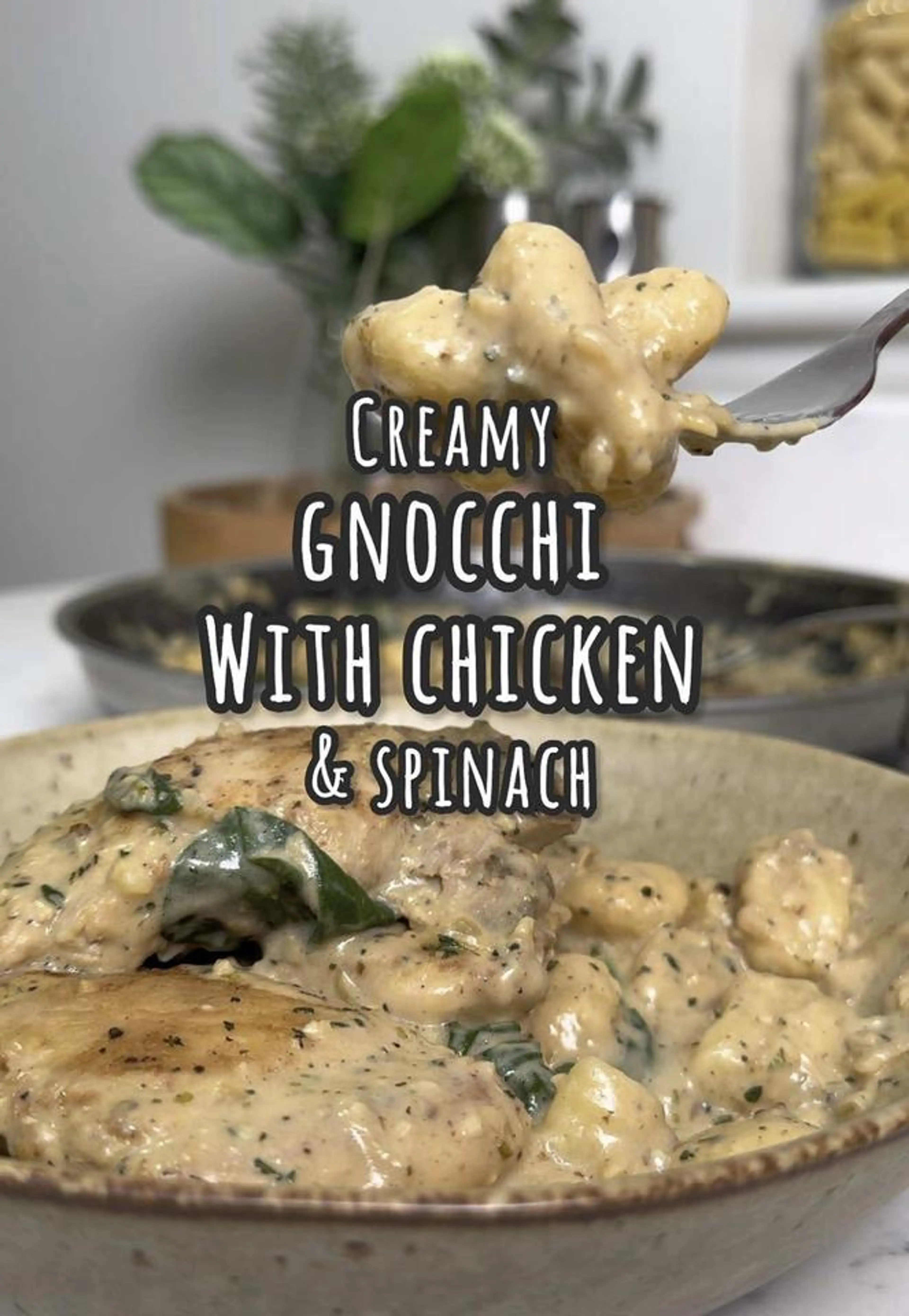 Creamy Gnocchi with Chicken & Spinach