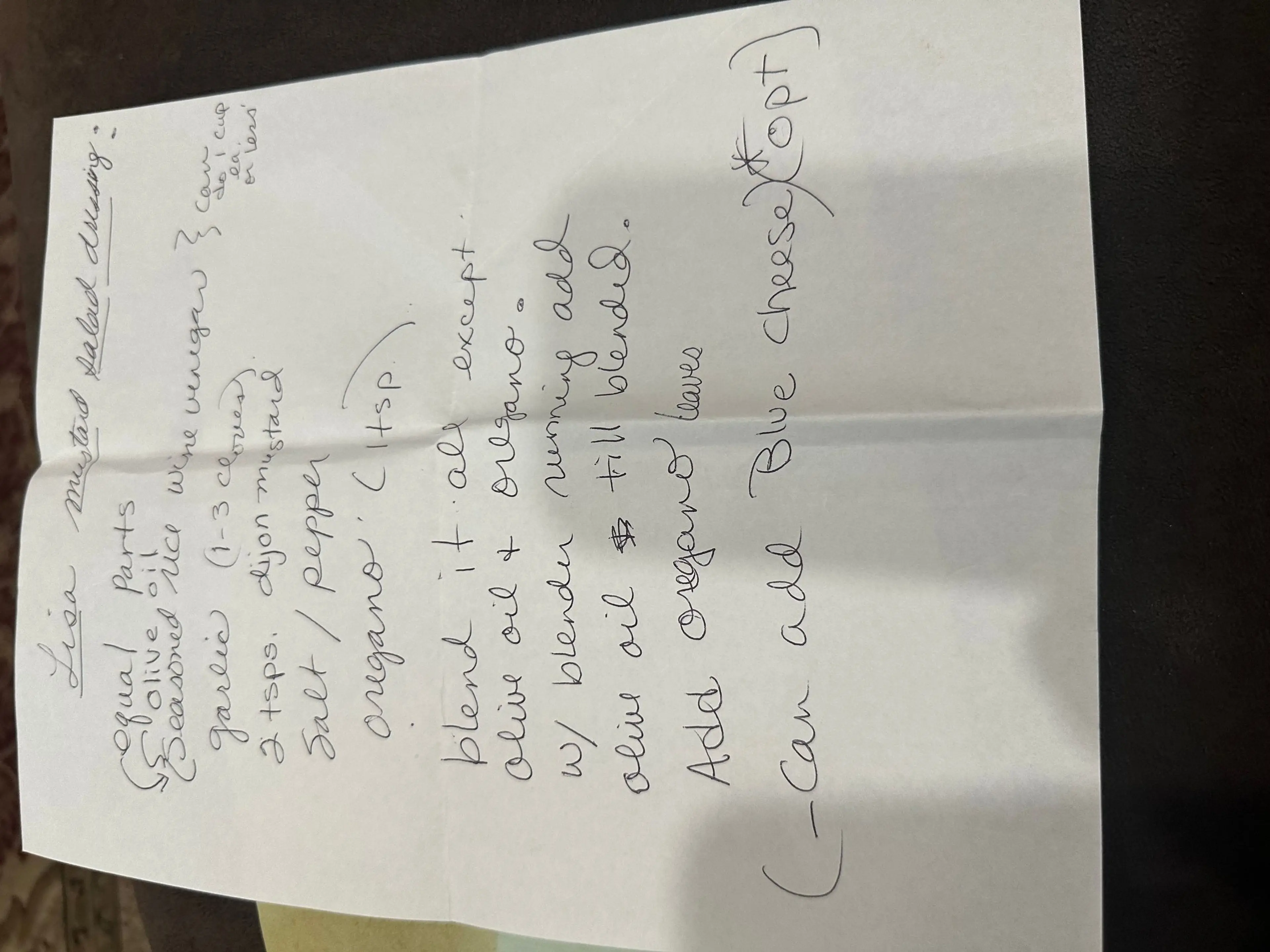 Lisa's Mustard Salad Dressing