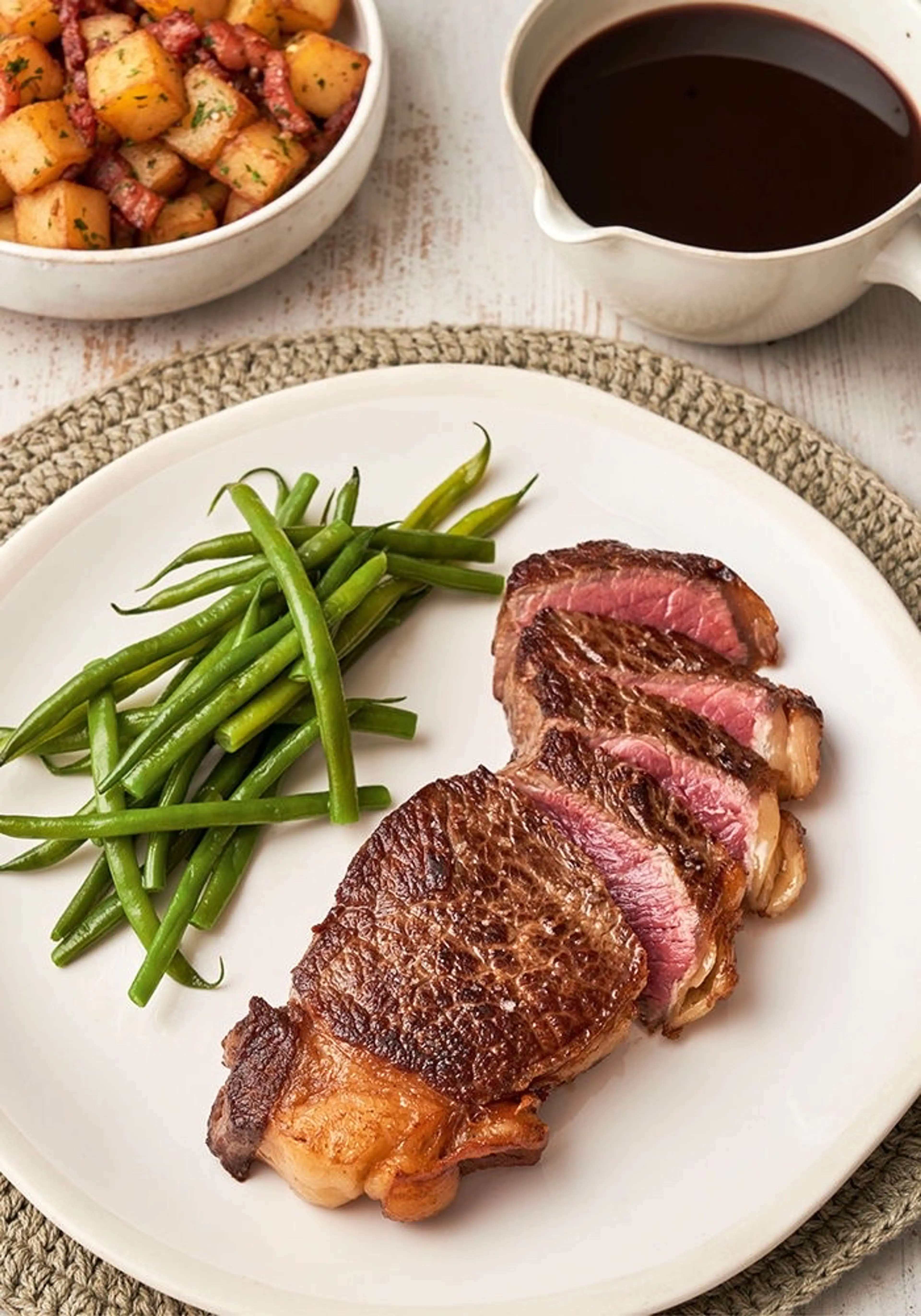 Steak With Red Wine Jus