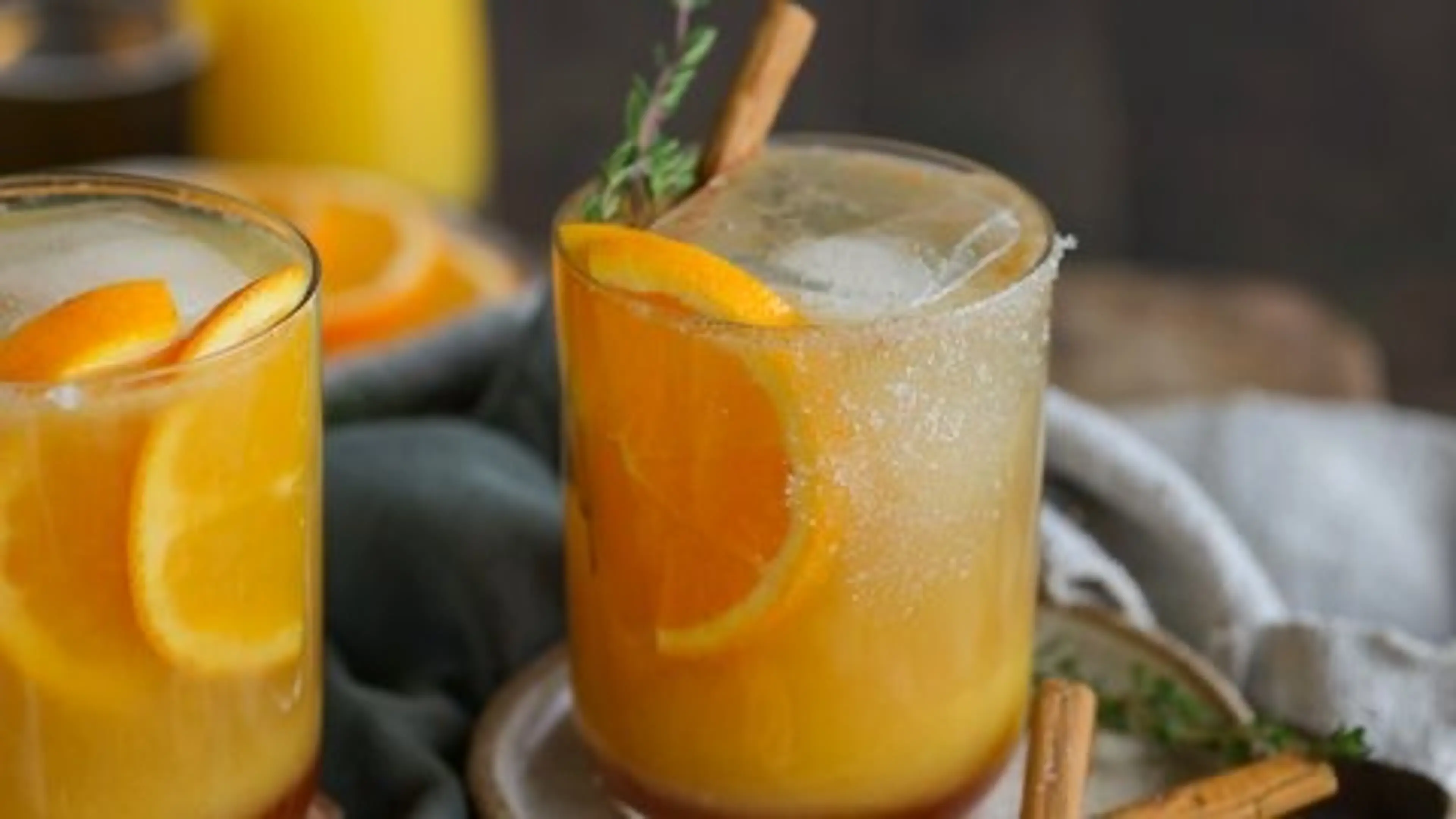 Cinnamon-Spiced Orange & Thyme Mocktail