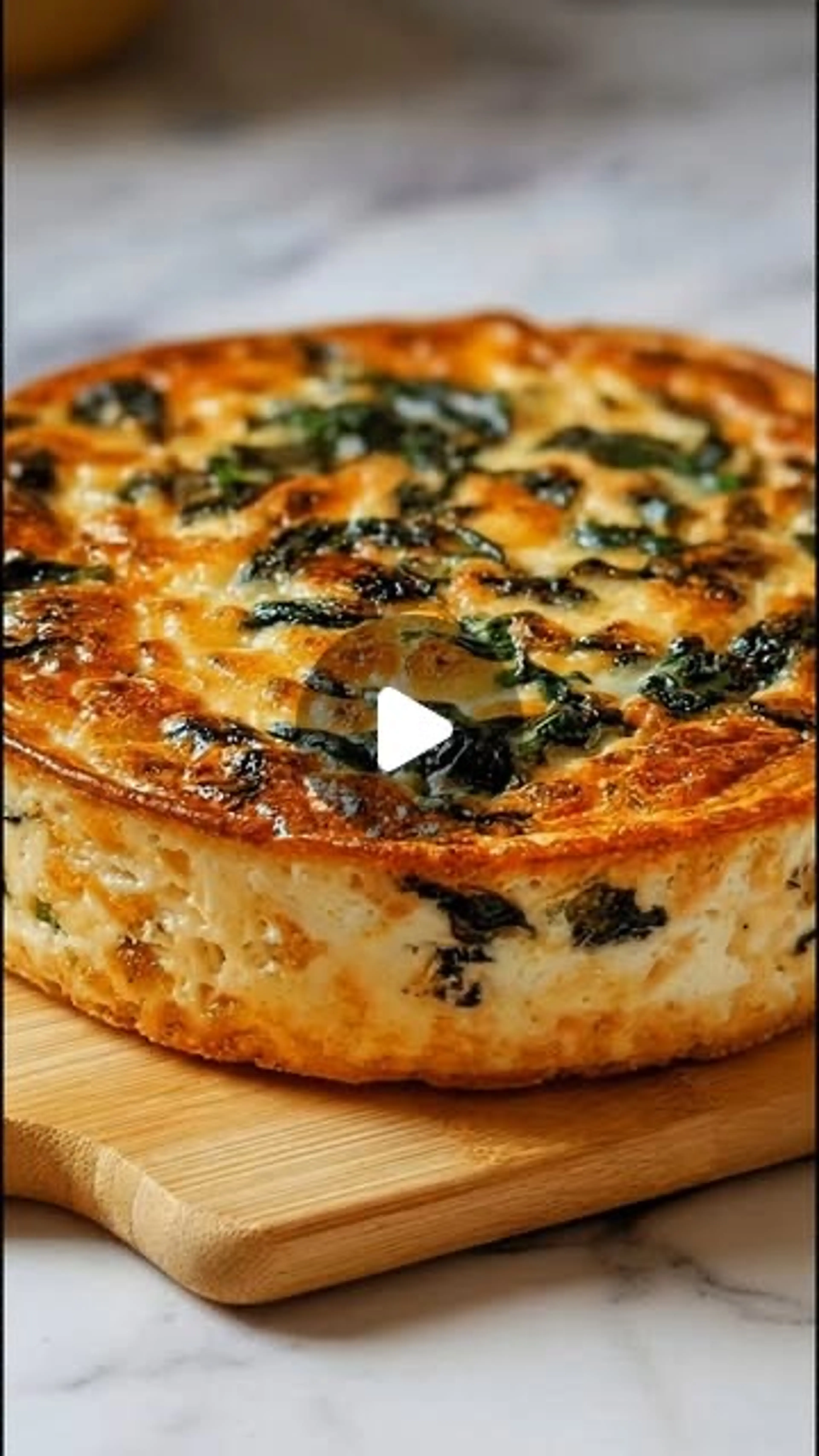Crustless Spinach and Feta Quiche