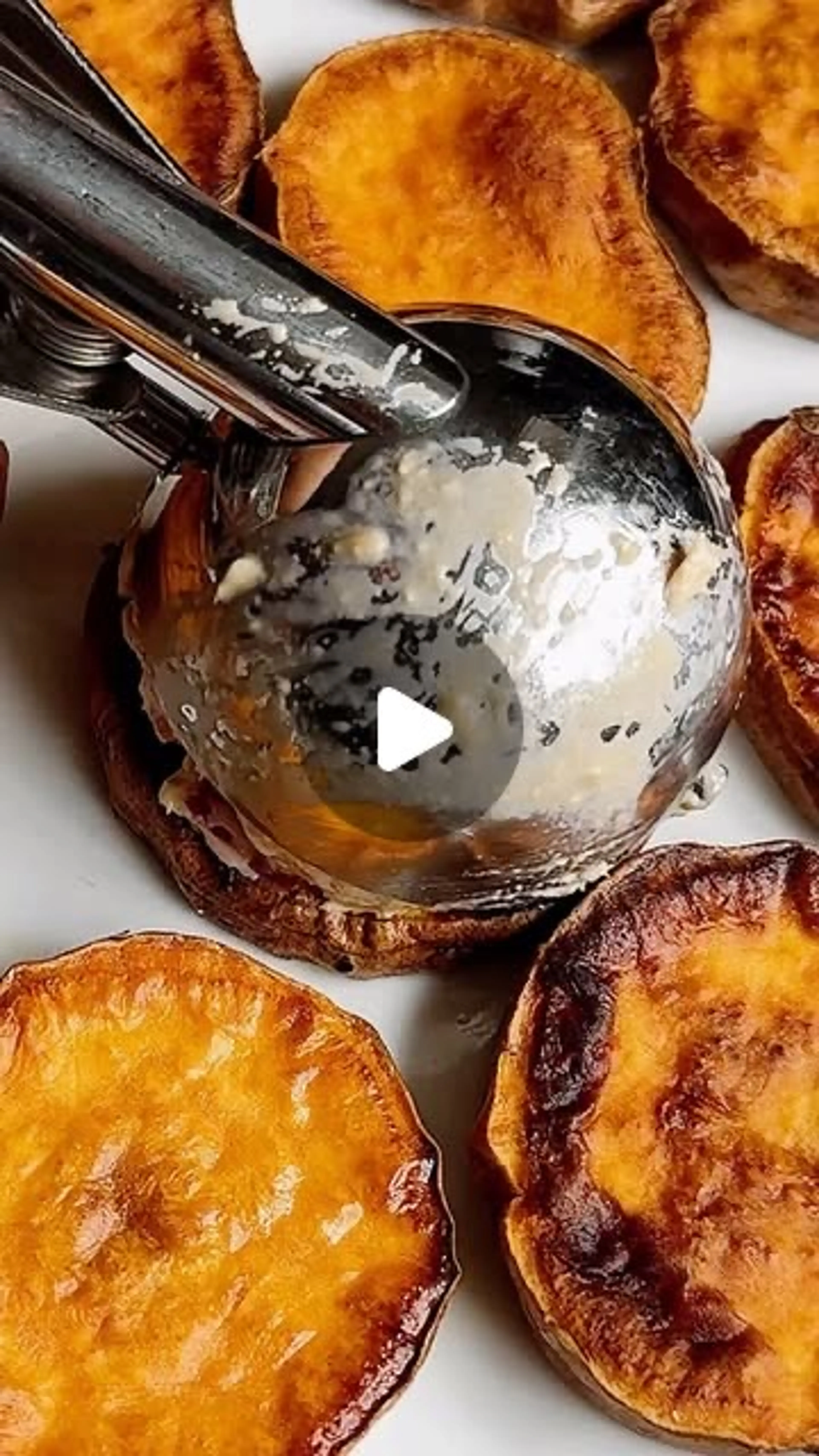 Spicy Tuna Sweet Potato Bites with Avocado & Mango!! Creamy