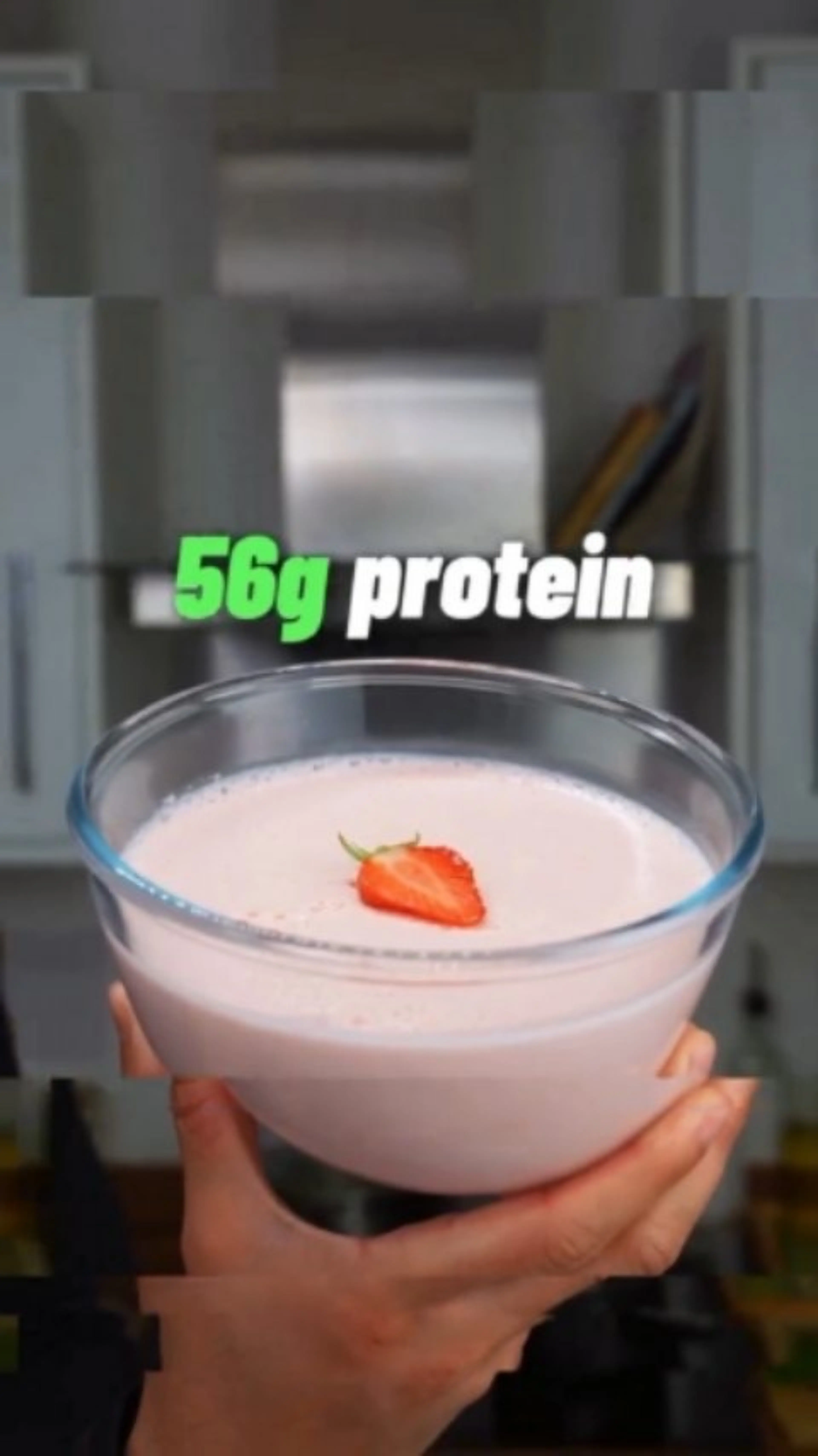 Easy High Protein Strawberry Mousse