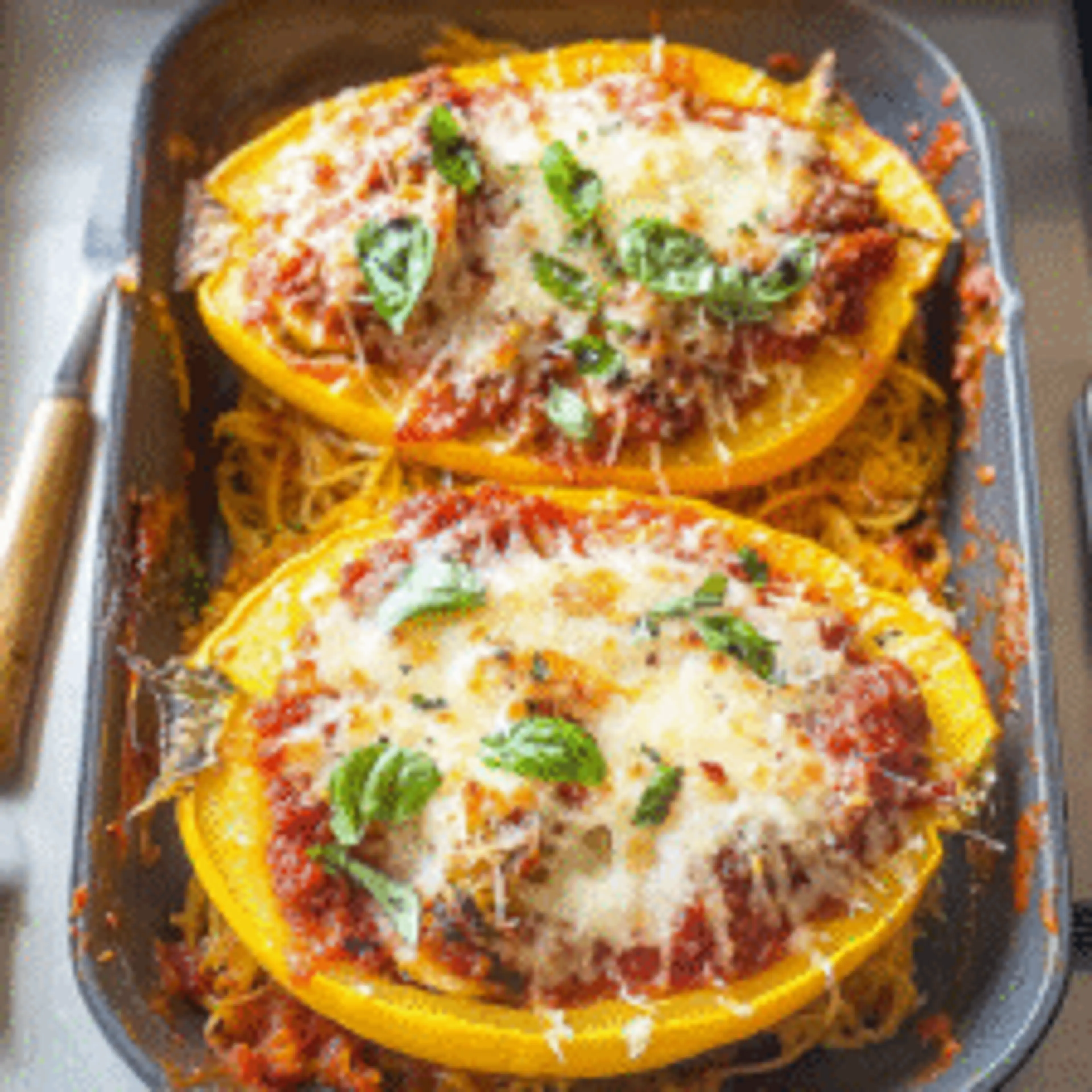 Turkey Marinara Spaghetti Squash