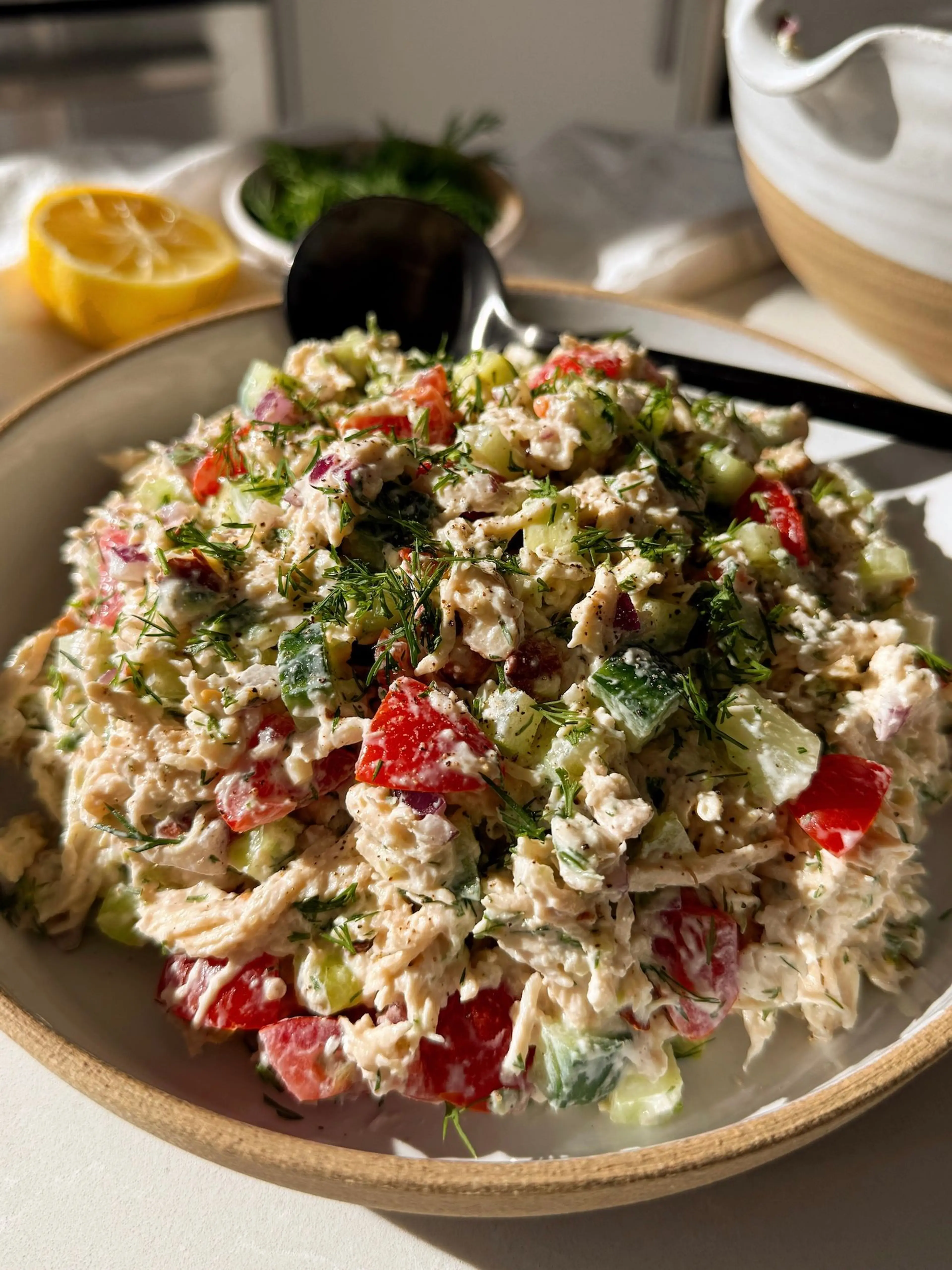 Greek Tzatziki Chicken Salad