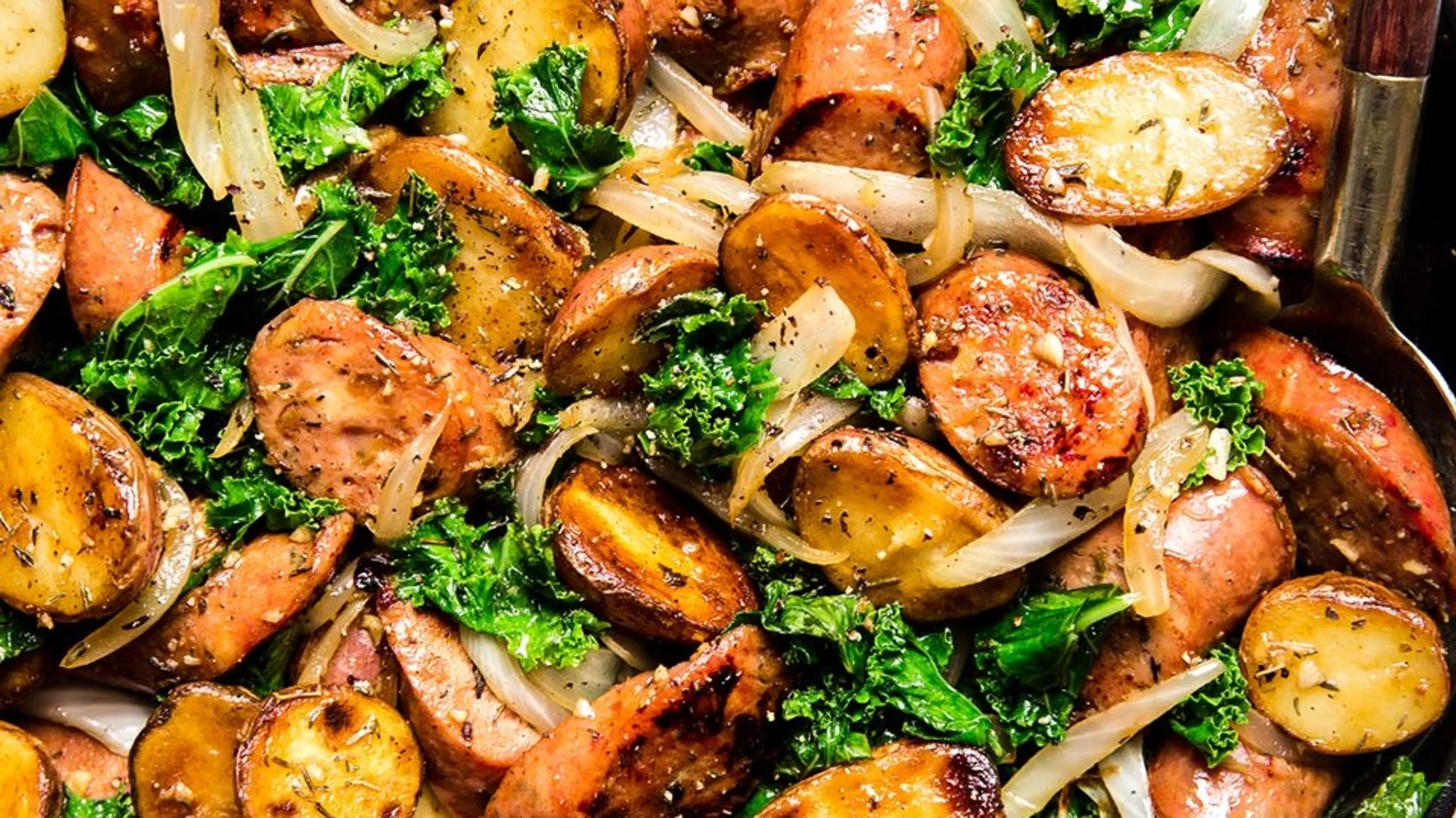 Sausage, Kale and Potato Skillet Dinner