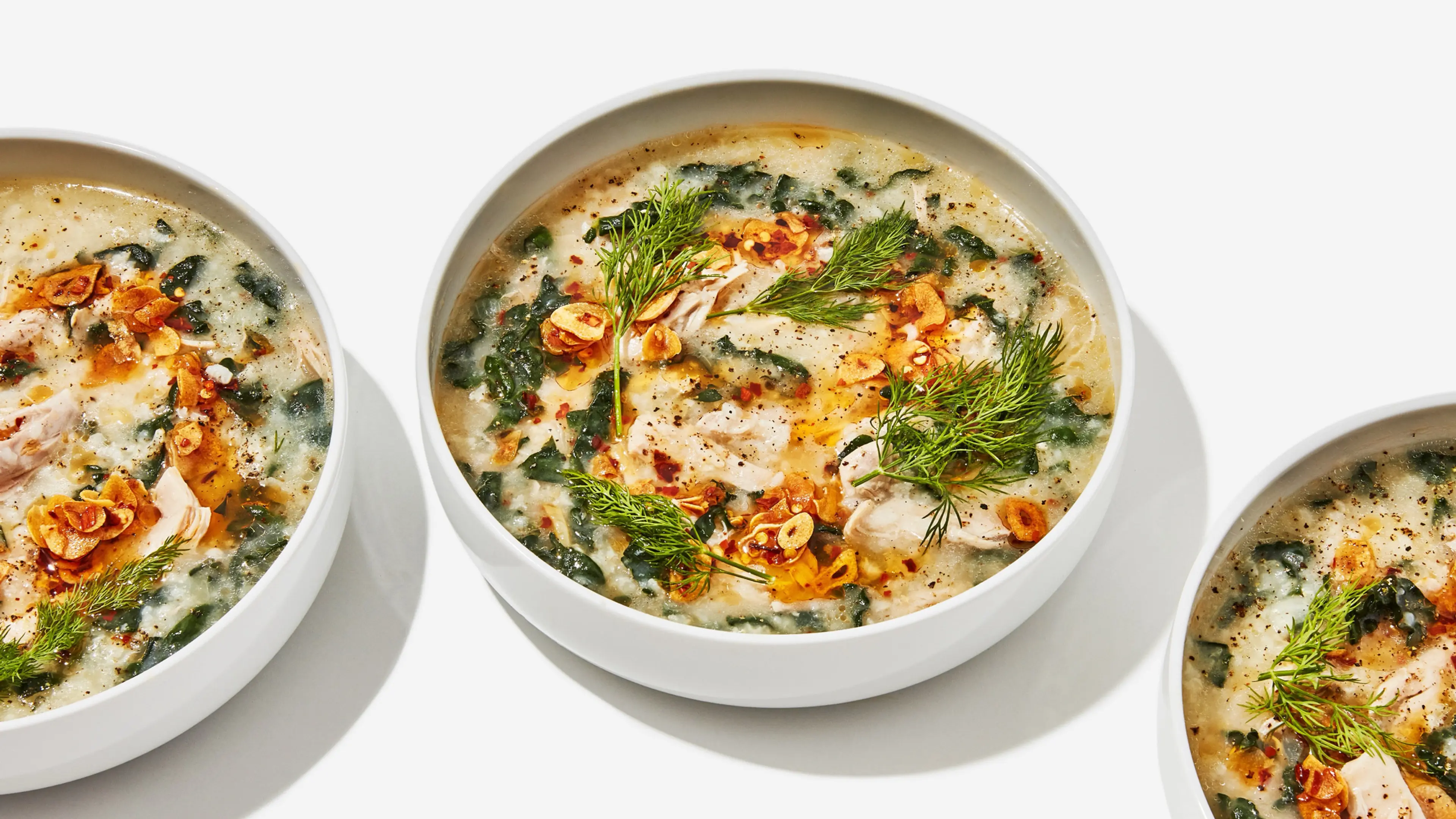 Chicken and Rice Soup with Garlicky Chile Oil | Umami