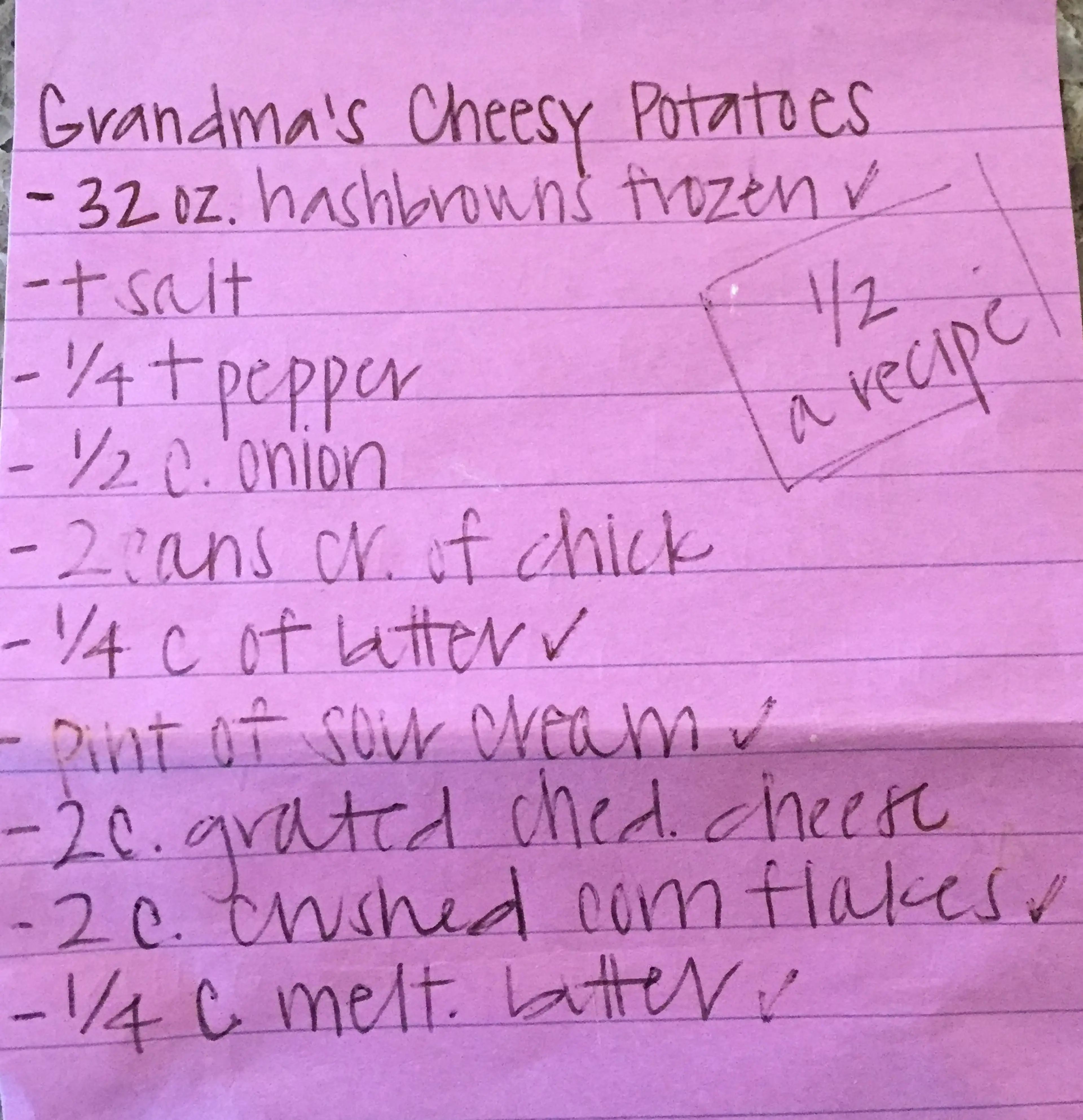Grandma’s Cheesy Potatoes