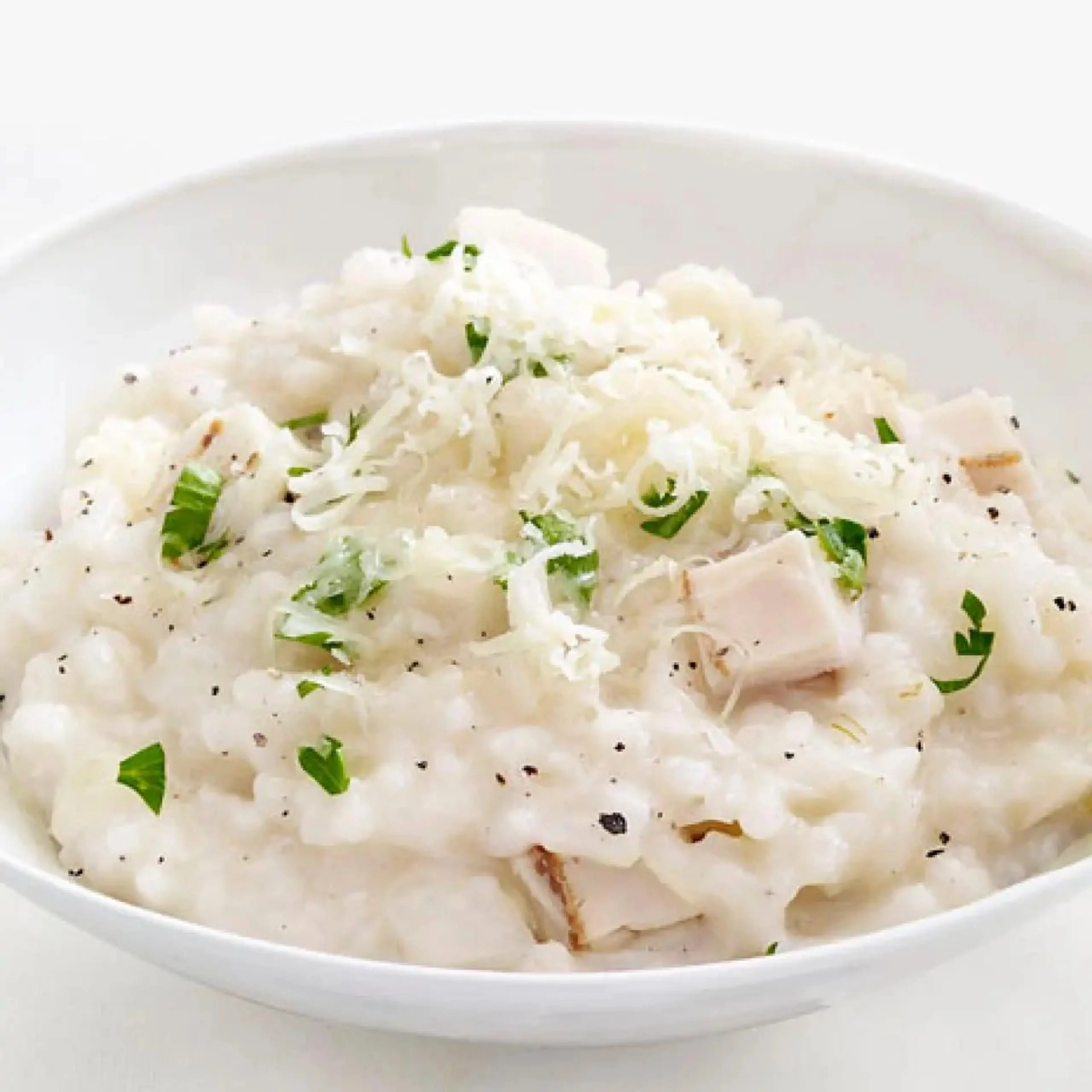 Fontina Risotto with Chicken - Chicken Alfredo Dube