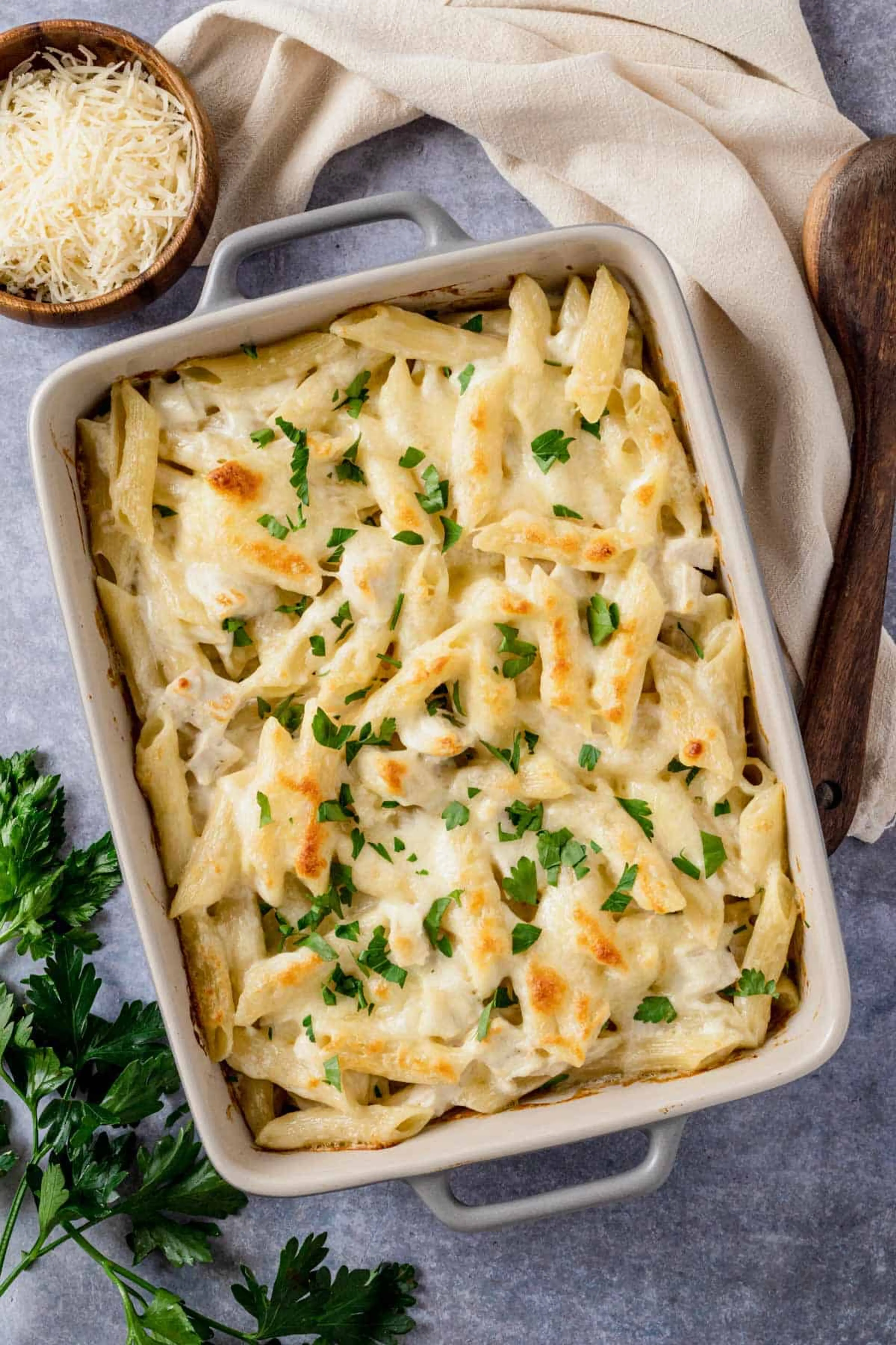 Chicken Alfredo Pasta Bake
