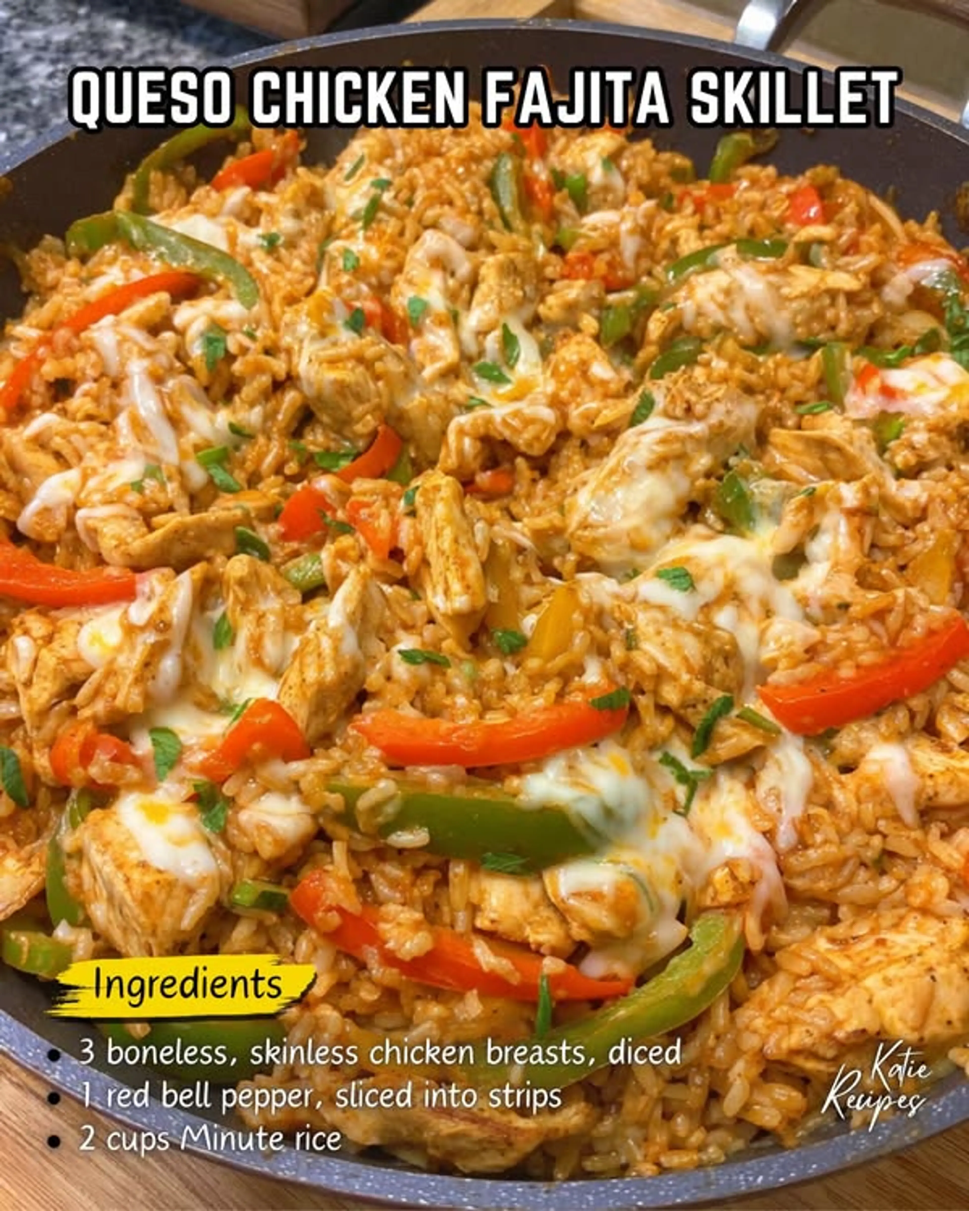 Queso Chicken Fajita Skillet