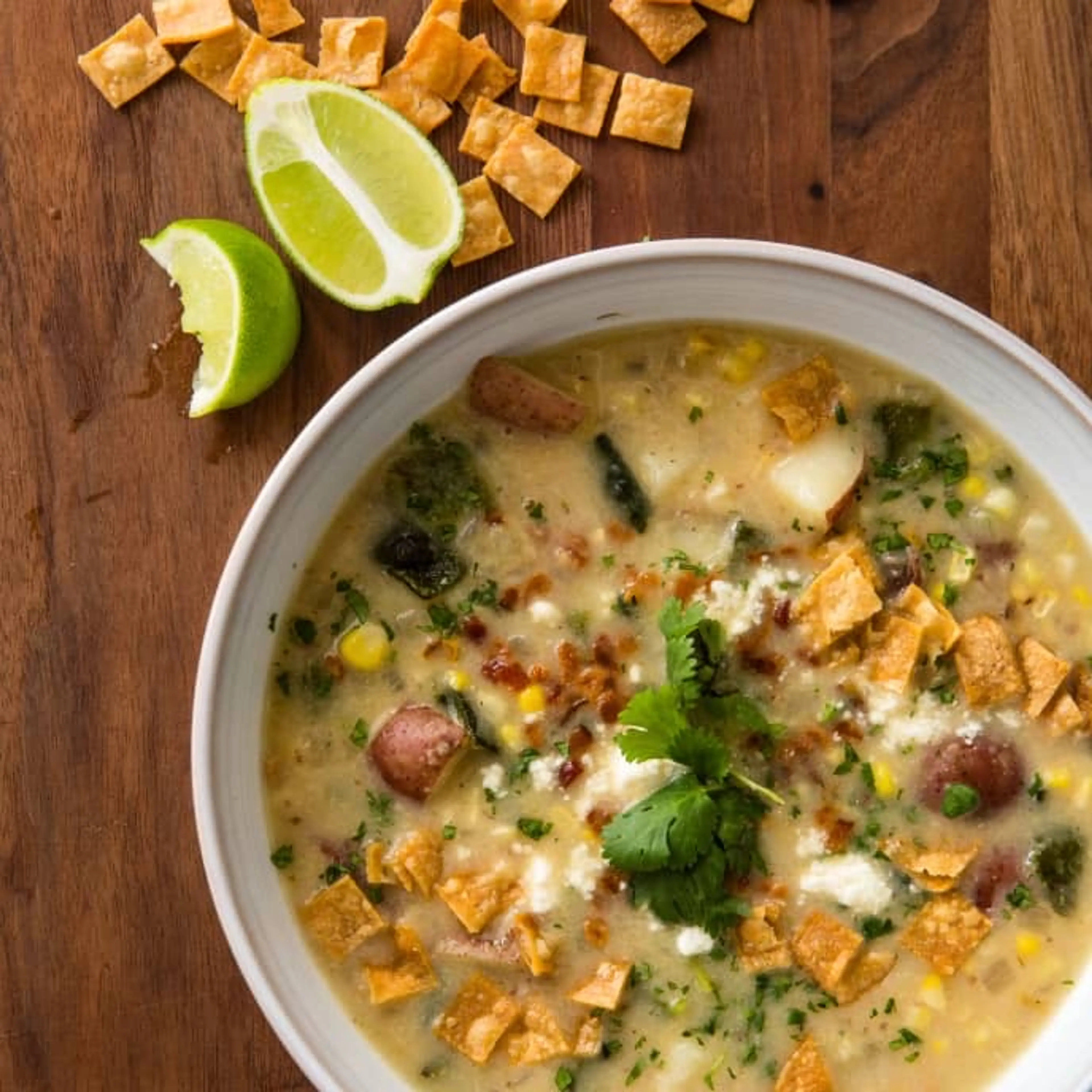 Roasted Corn and Poblano Chowder (ATK)