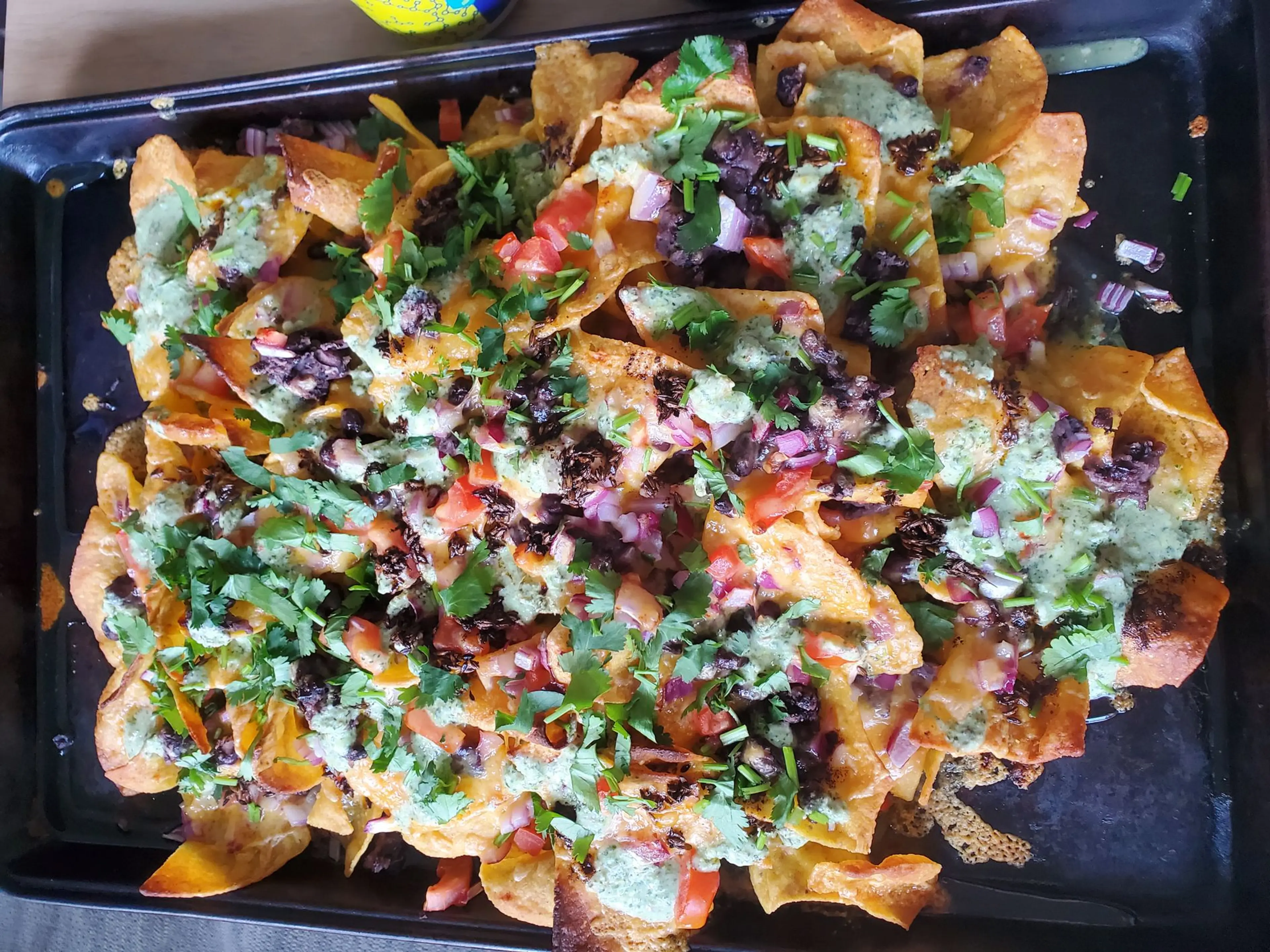Indian-ish Nachos With Cheddar, Black Beans and Chutney