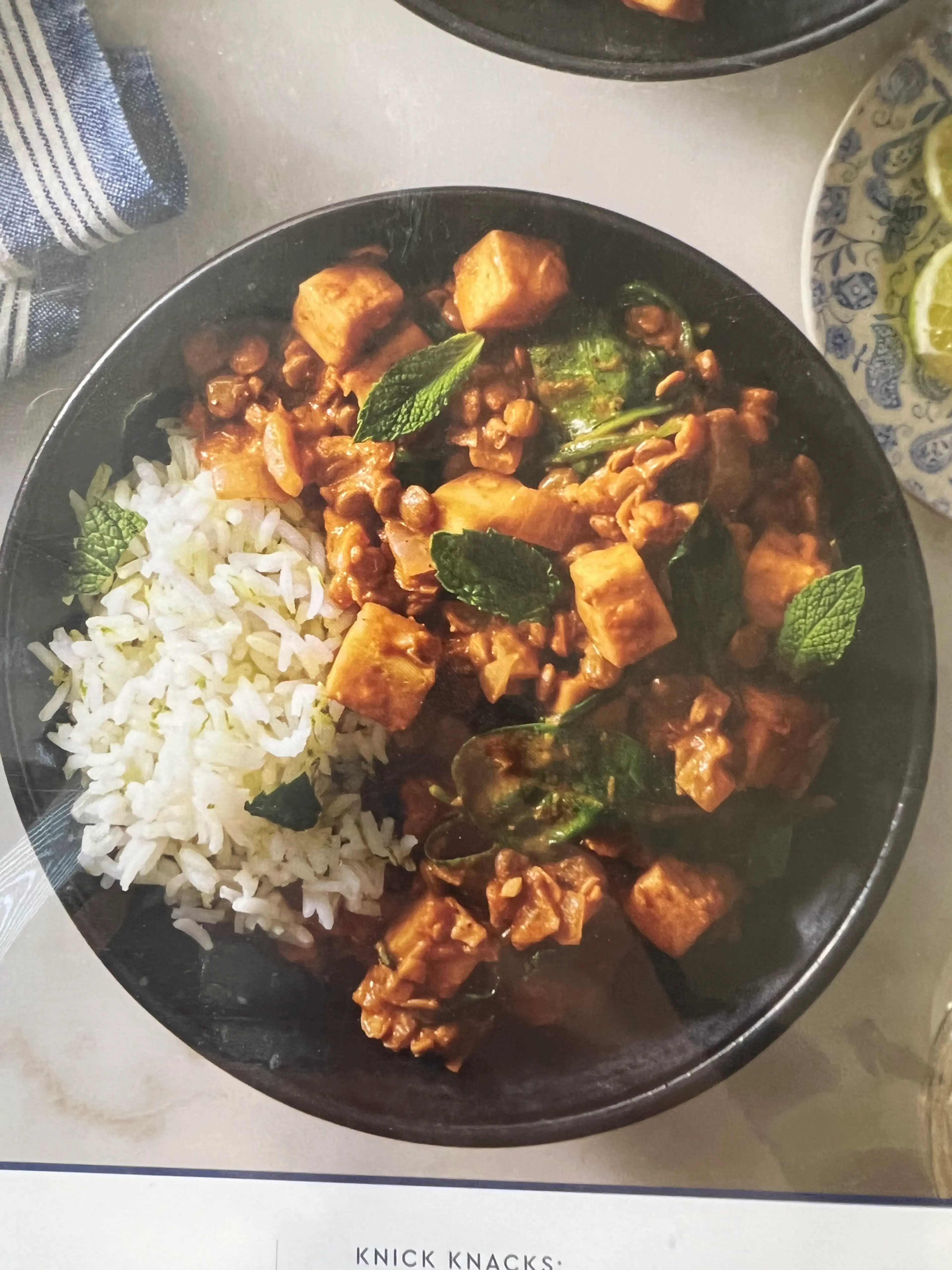 Paneer & Lentil Masala with Spinach & Lime Rice (Ashley)