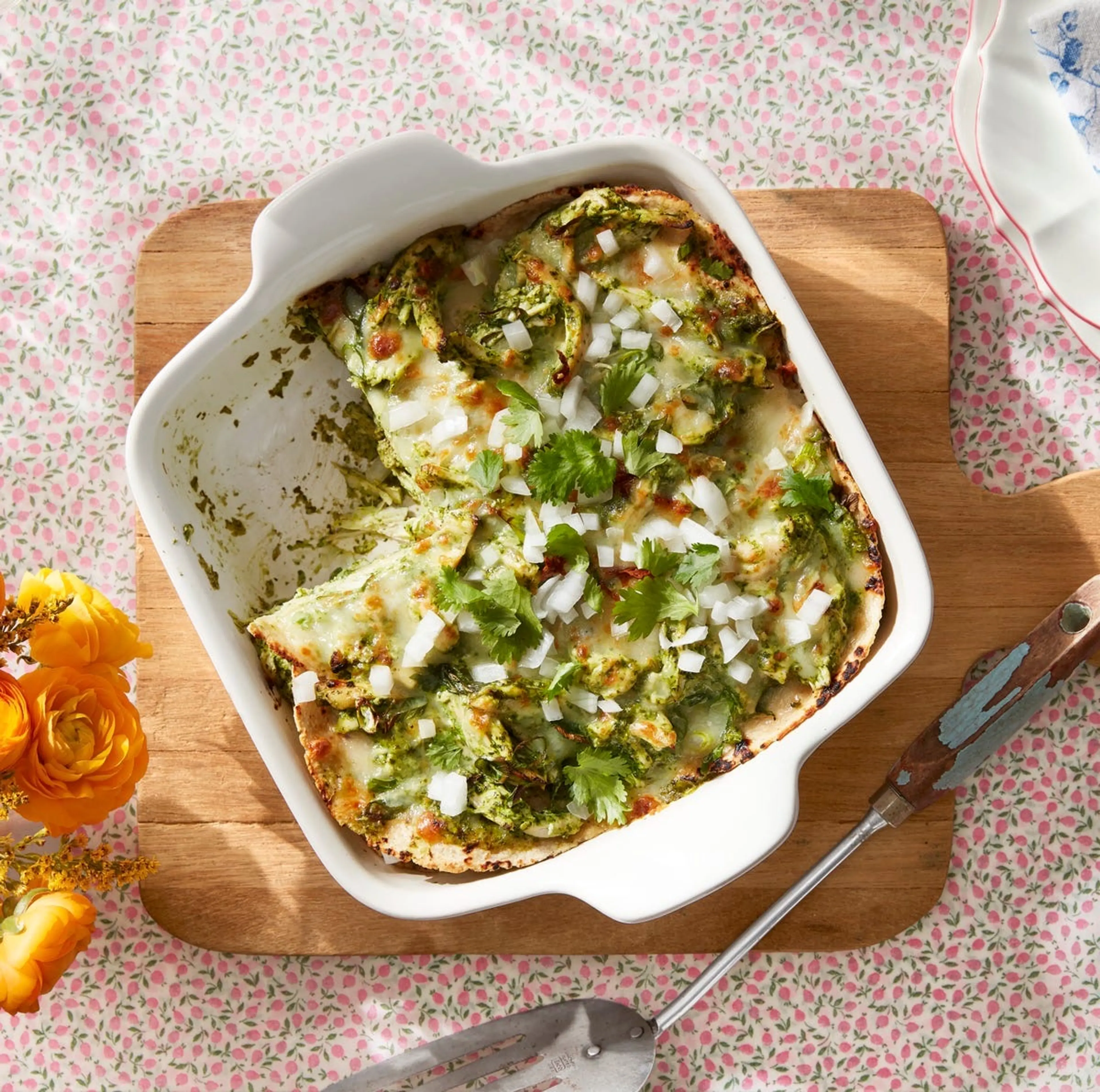 Salsa Verde Enchilada Pie