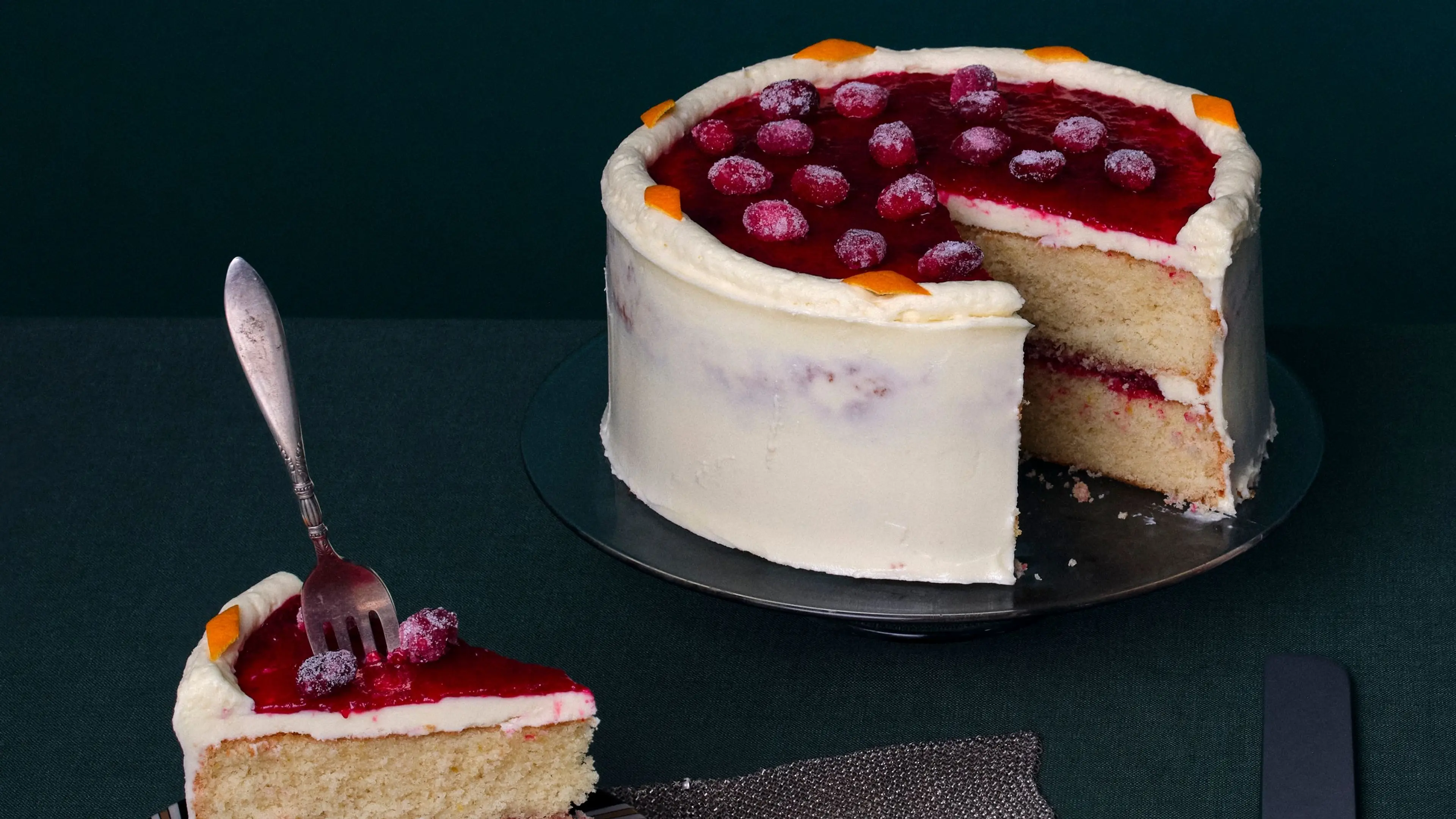 White Chocolate–Cranberry Cake