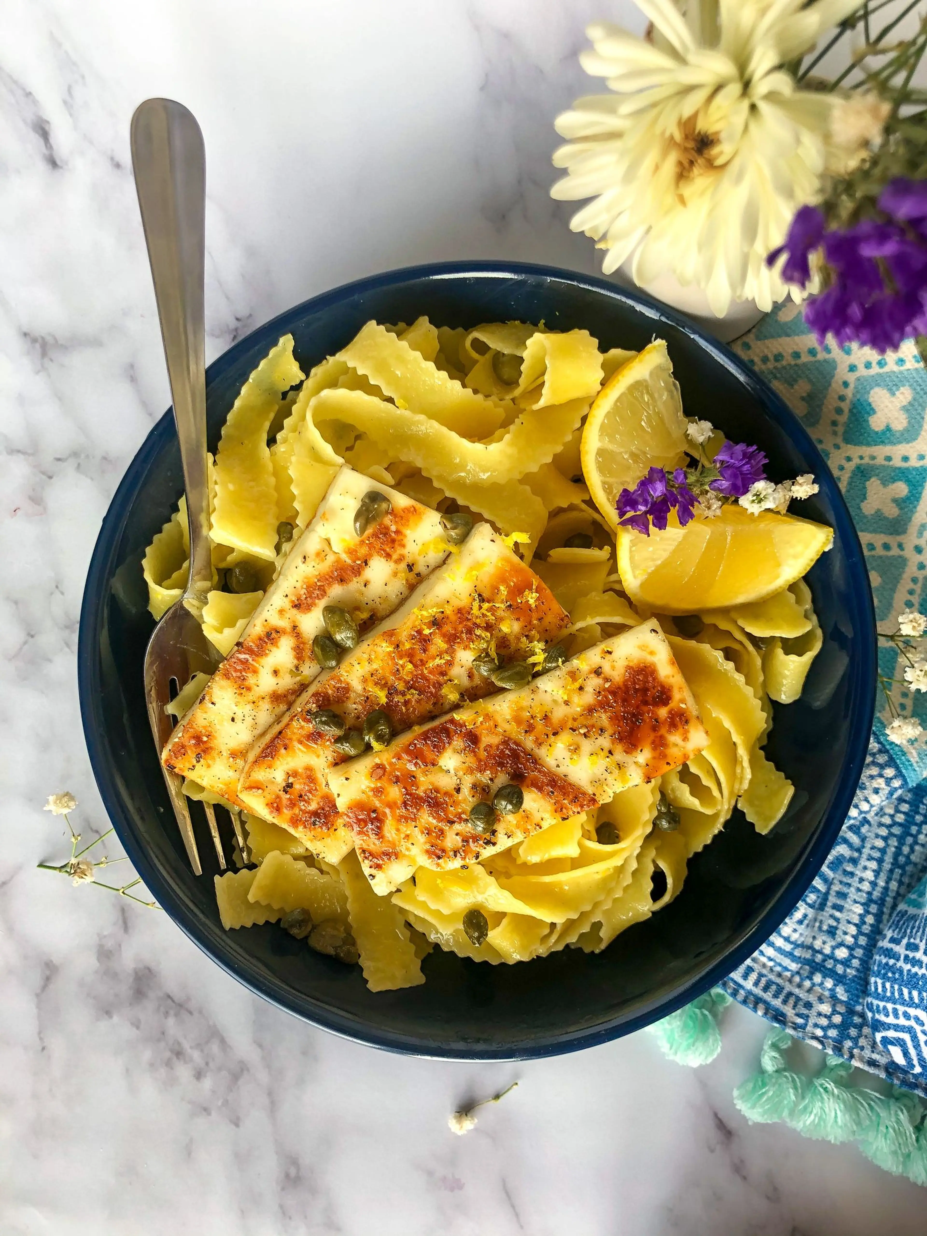 Paneer Picatta with Tagliatelle