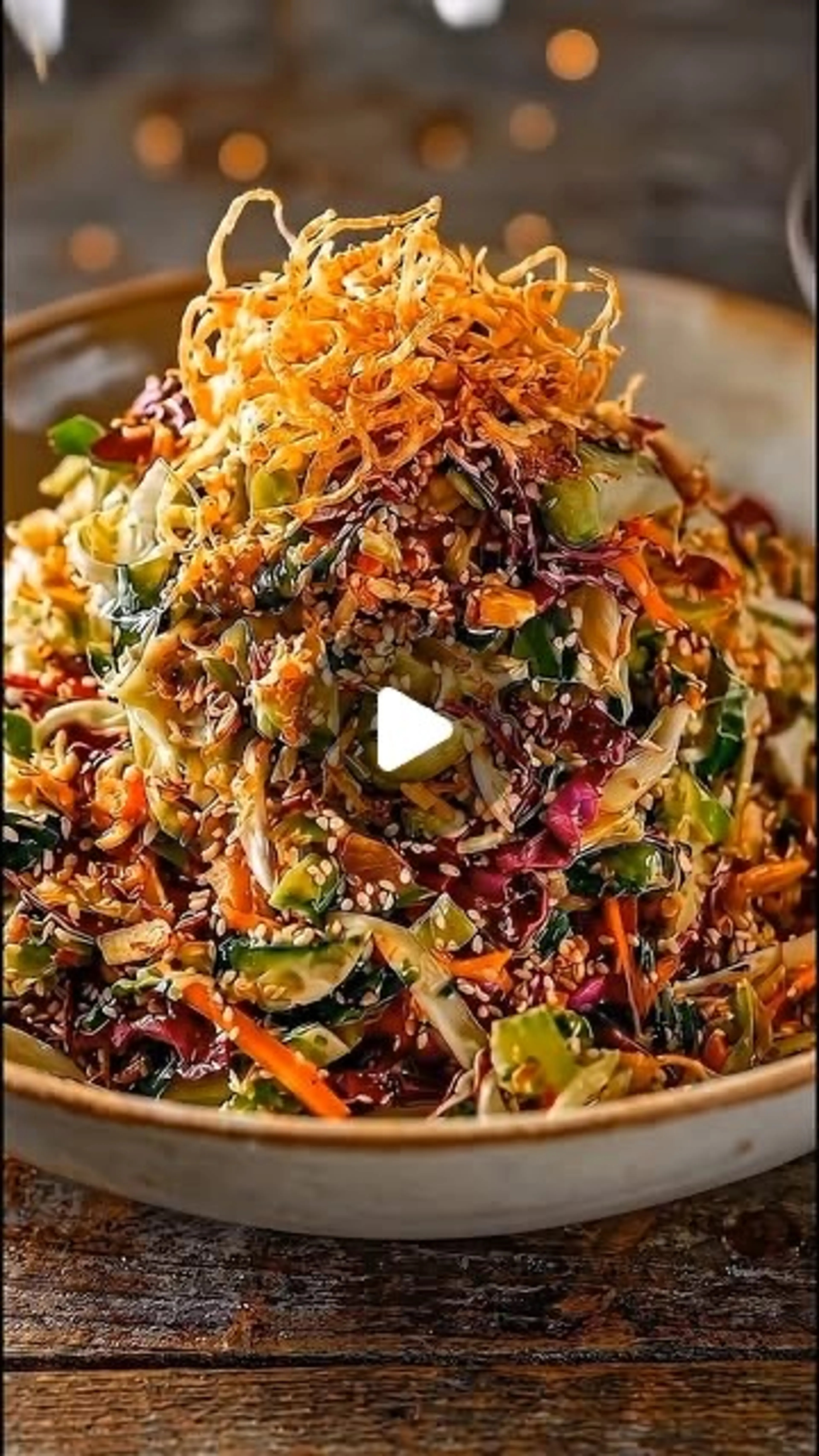 Crunchy Asian-style Rainbow Cabbage Salad