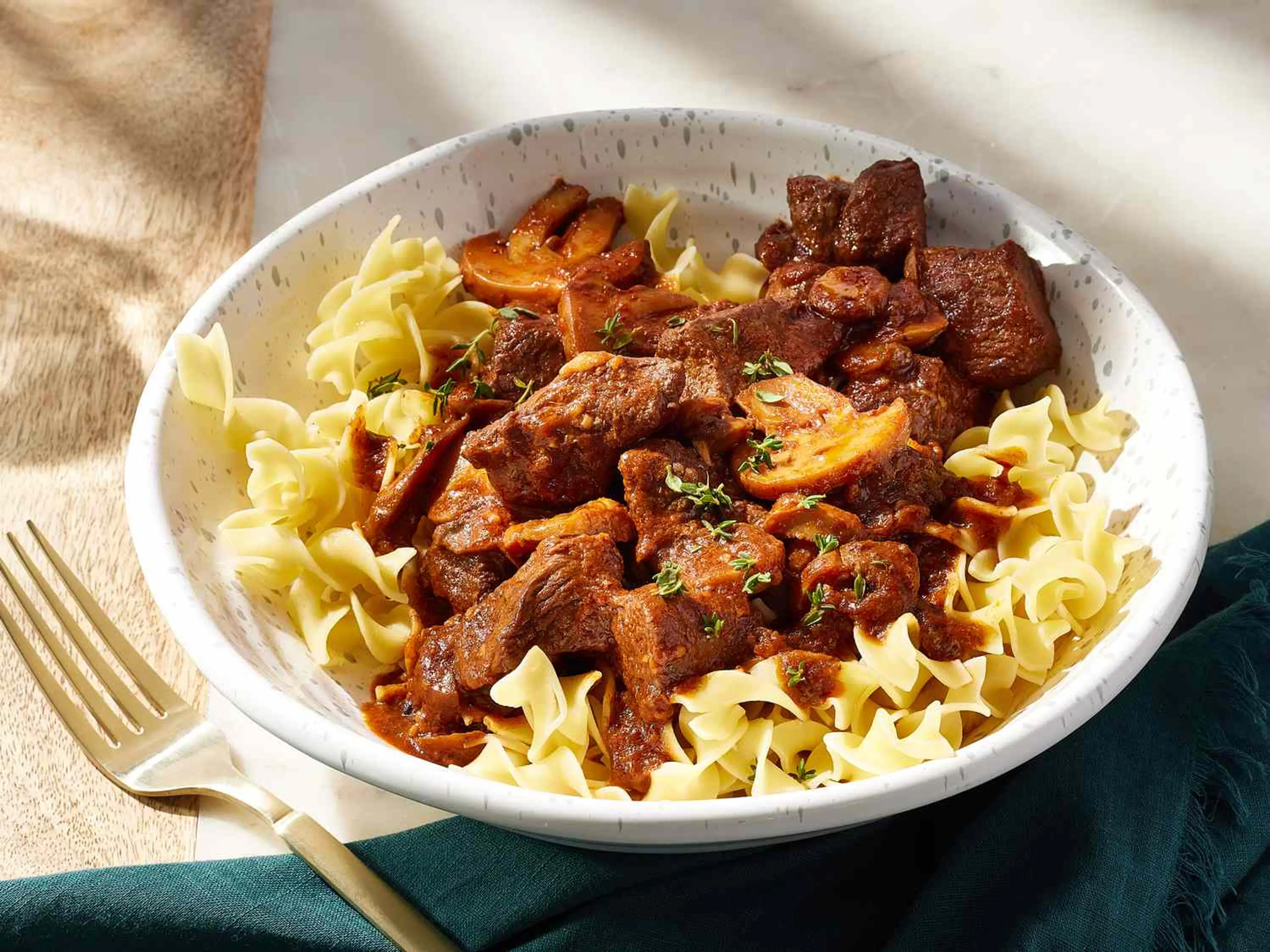 Sirloin Tips and Mushrooms