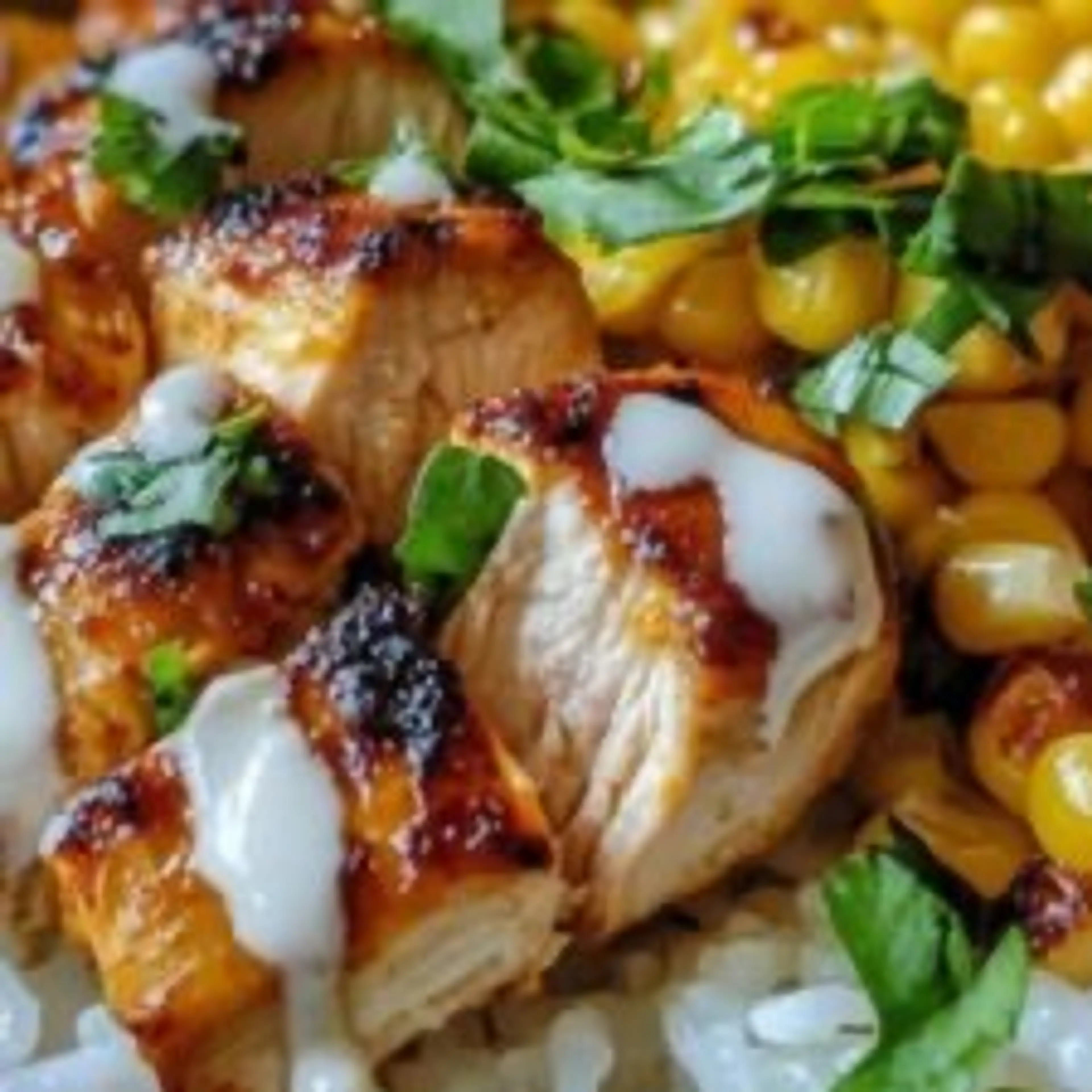 Street Corn Chicken Rice Bowl