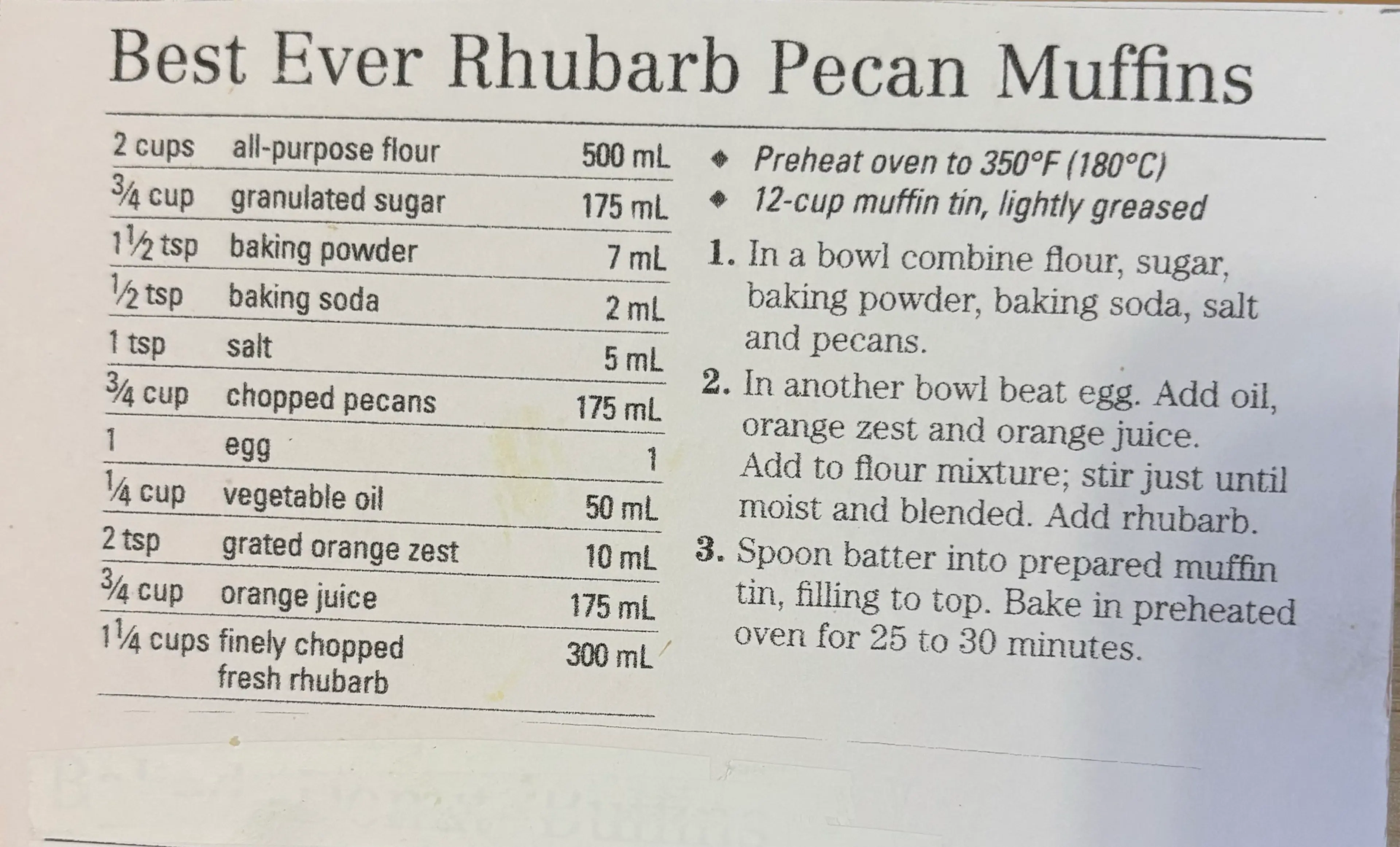 Best Ever Rhubarb Pecan Muffins