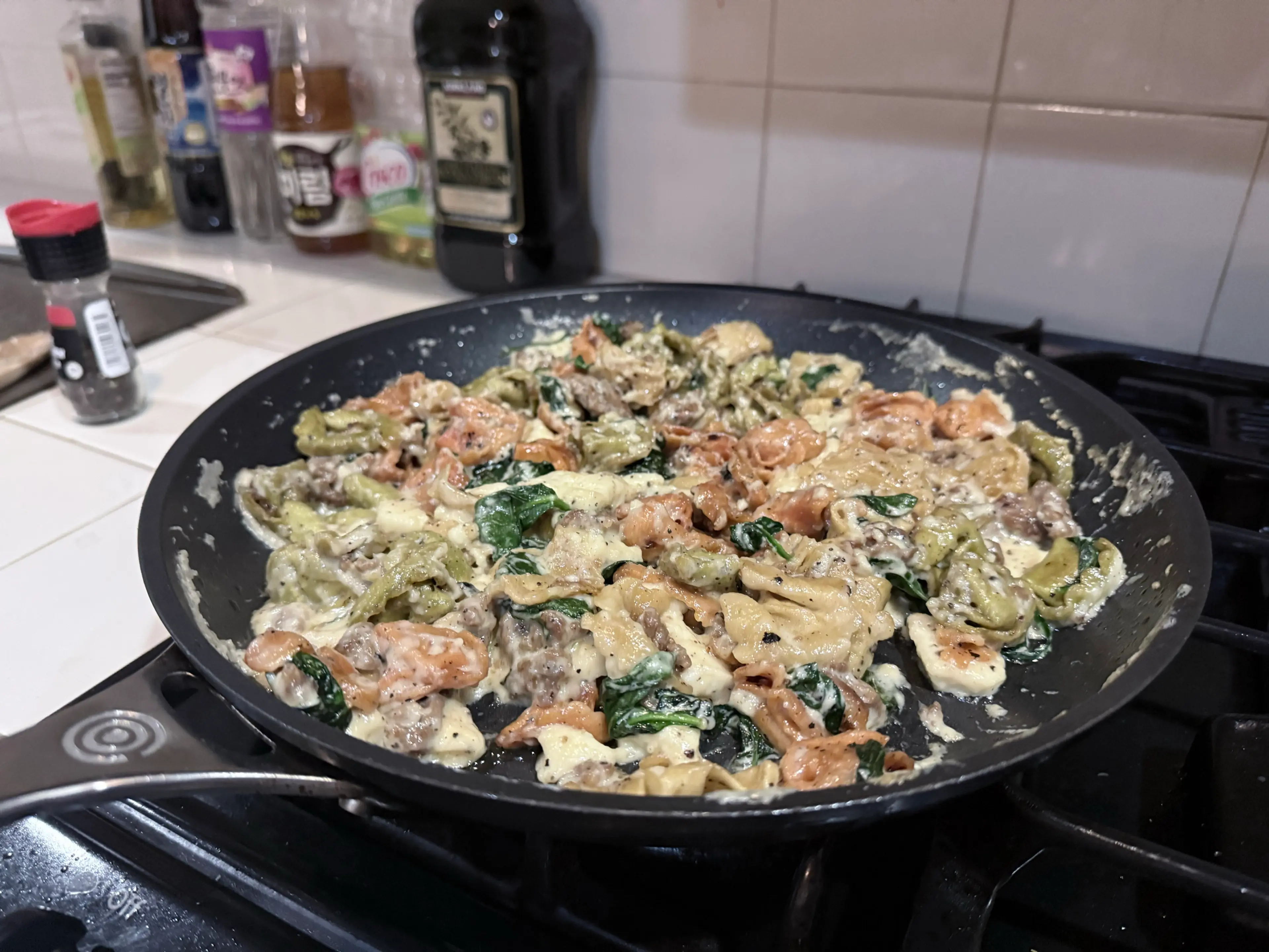 Danny’s Creamy Sausage and Spinach Tortellini