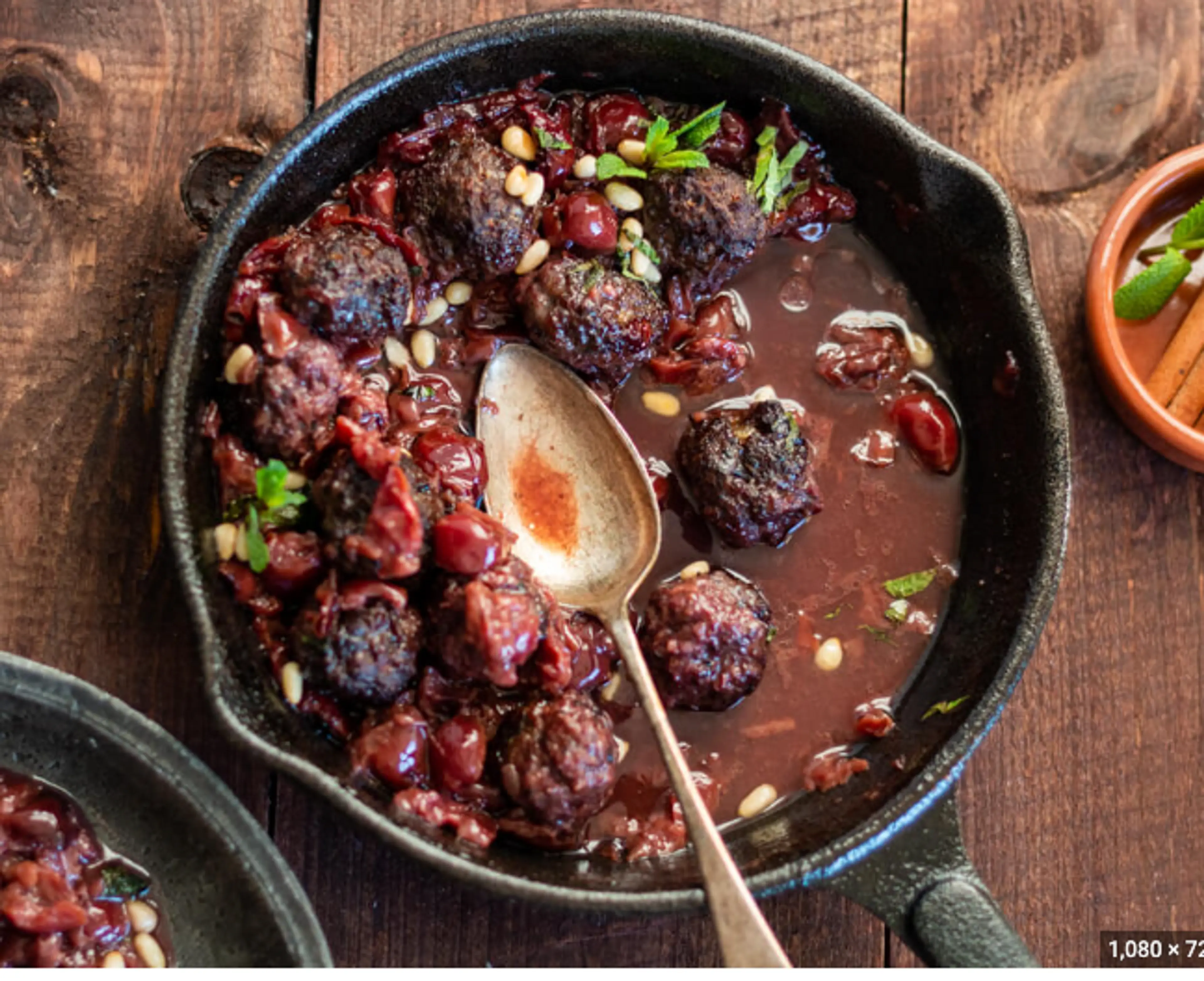 Sour Cherry and Lamb Meatballs in Saffron Broth