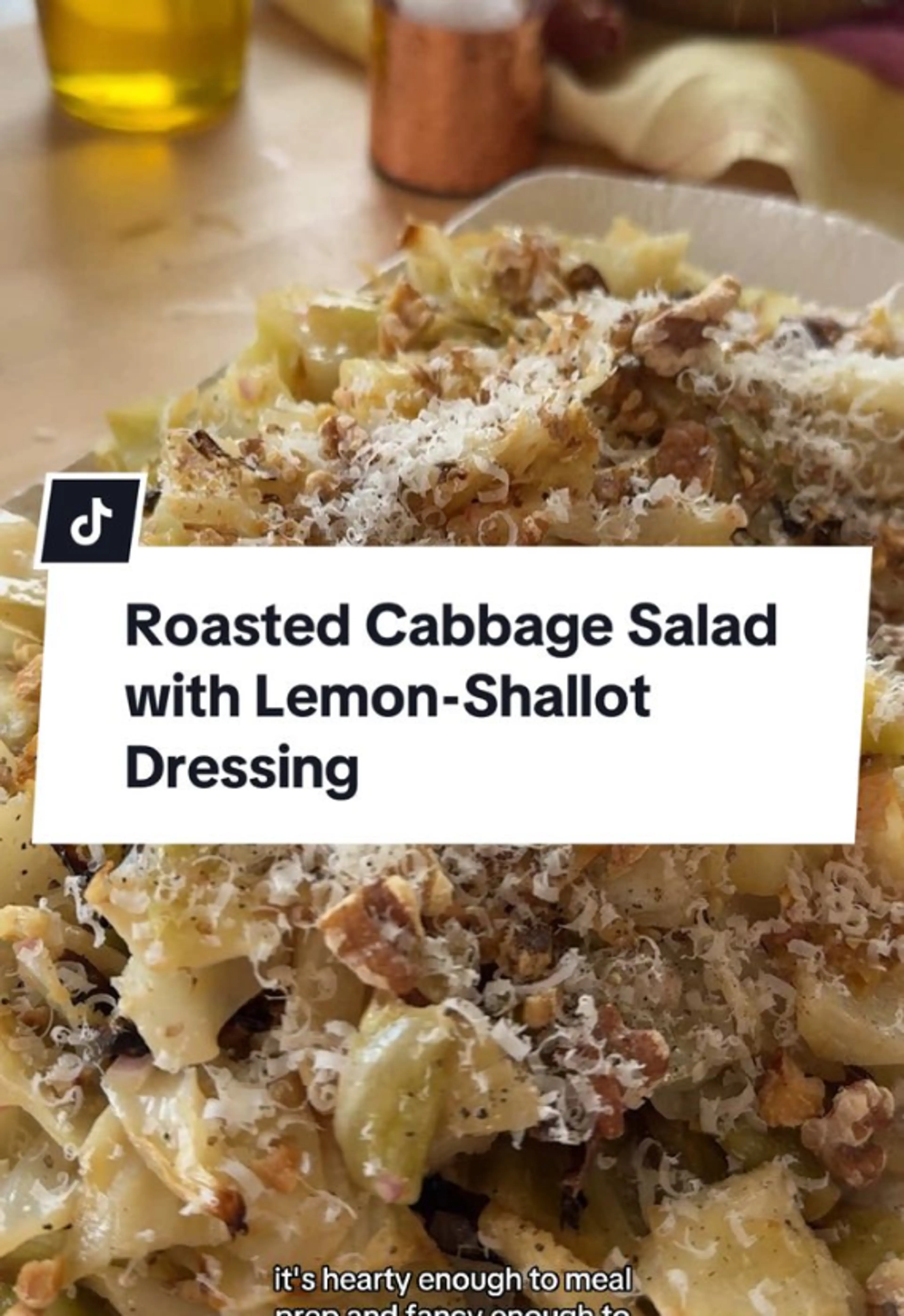 Roasted Cabbage Salad with Lemon-shallot Dressing
